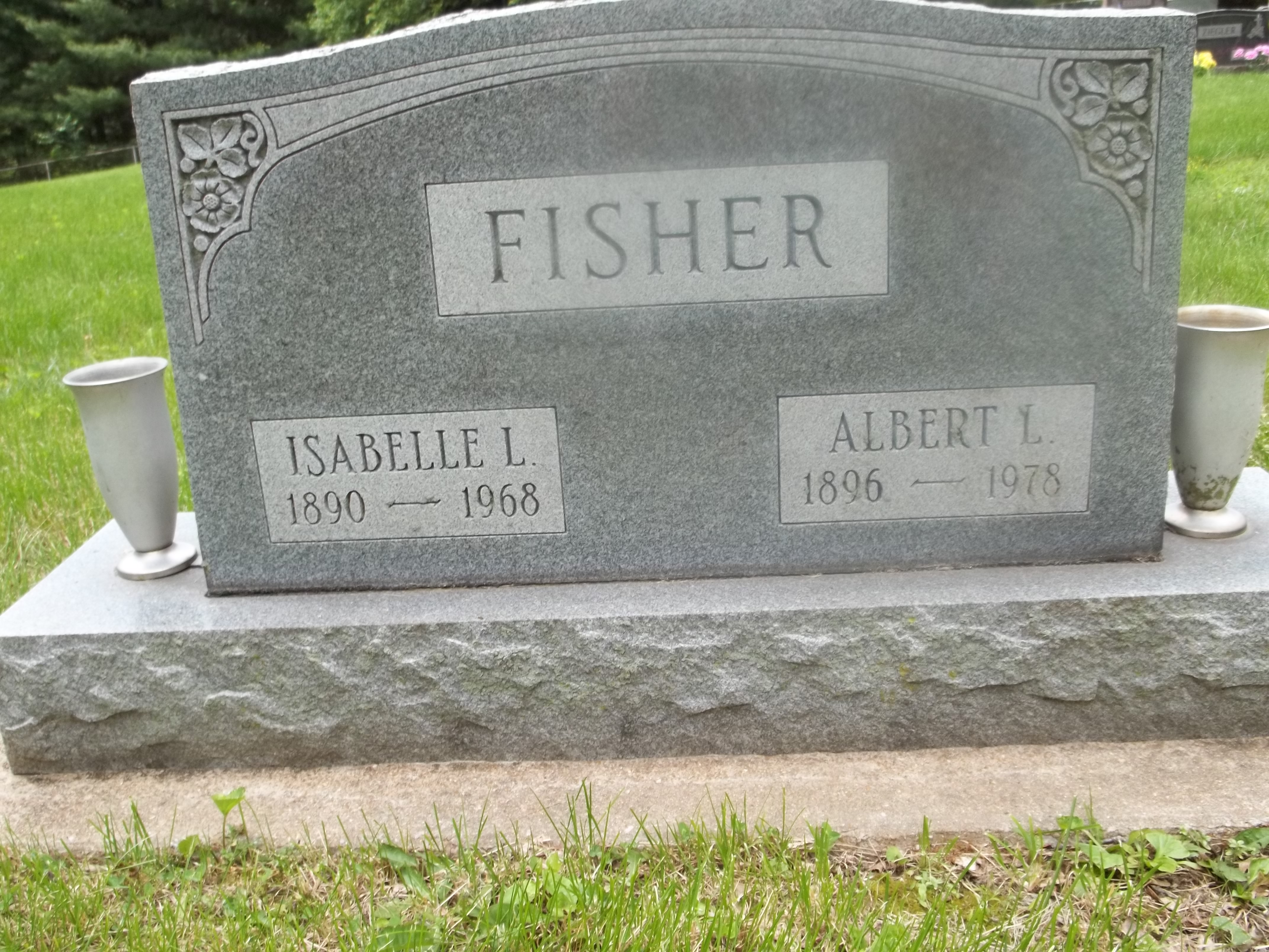 Albert L. and Isabelle L. Fisher Headstone