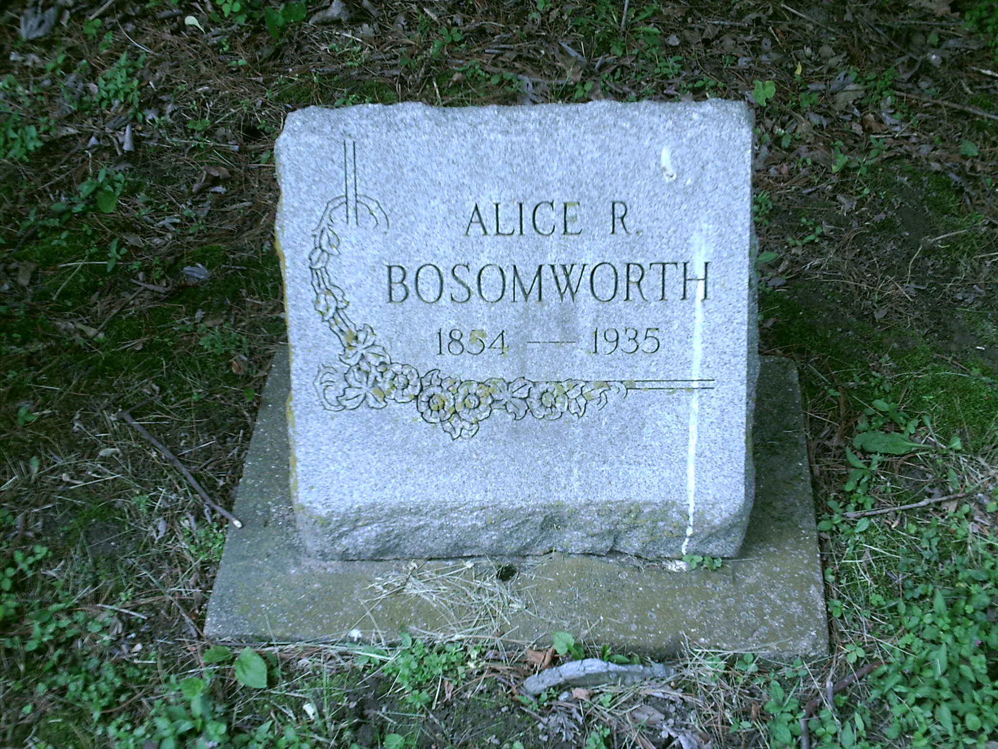 Alice 
R. Bosomworth Headstone