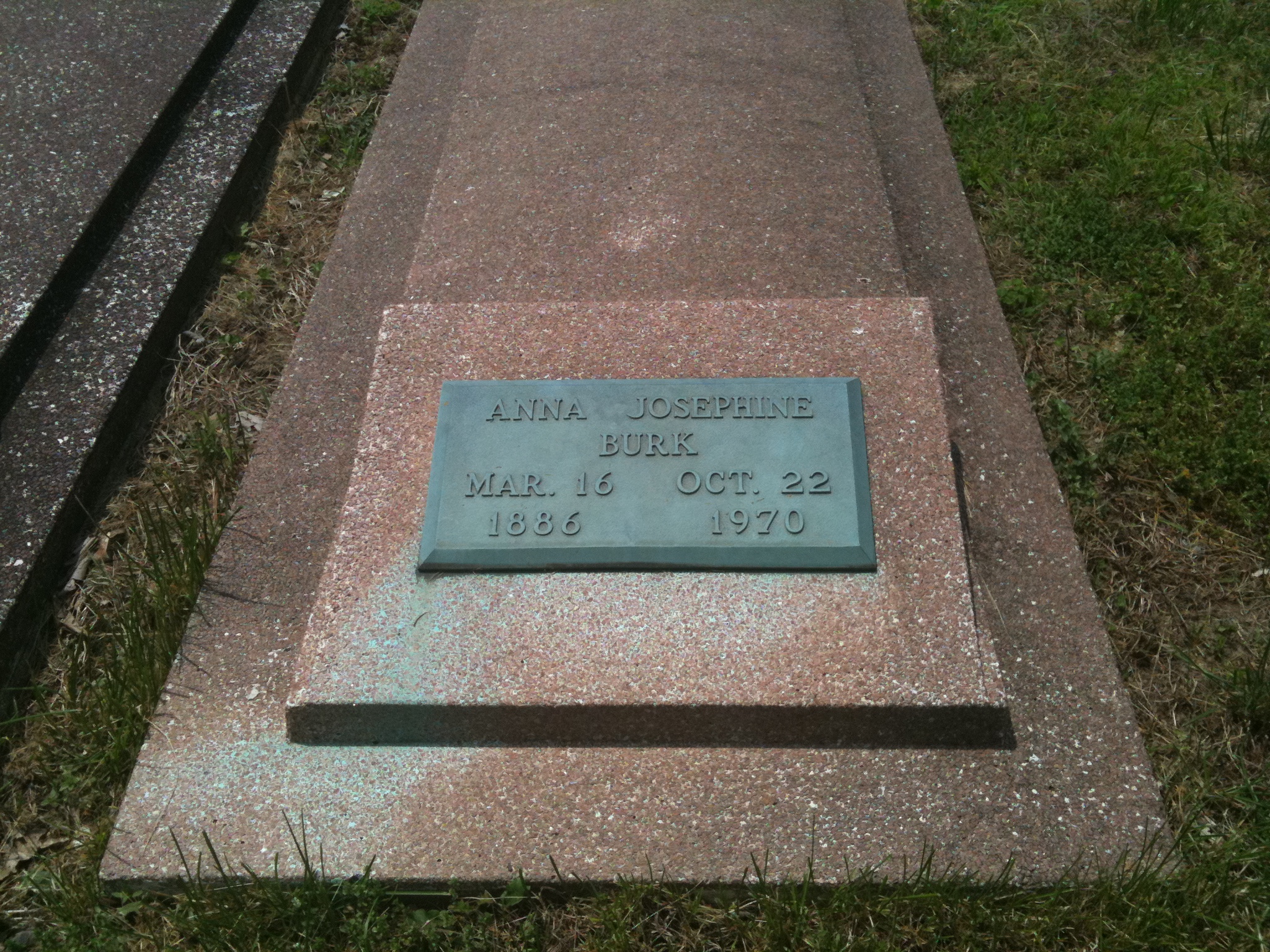 Anna Josephine Burk Headstone