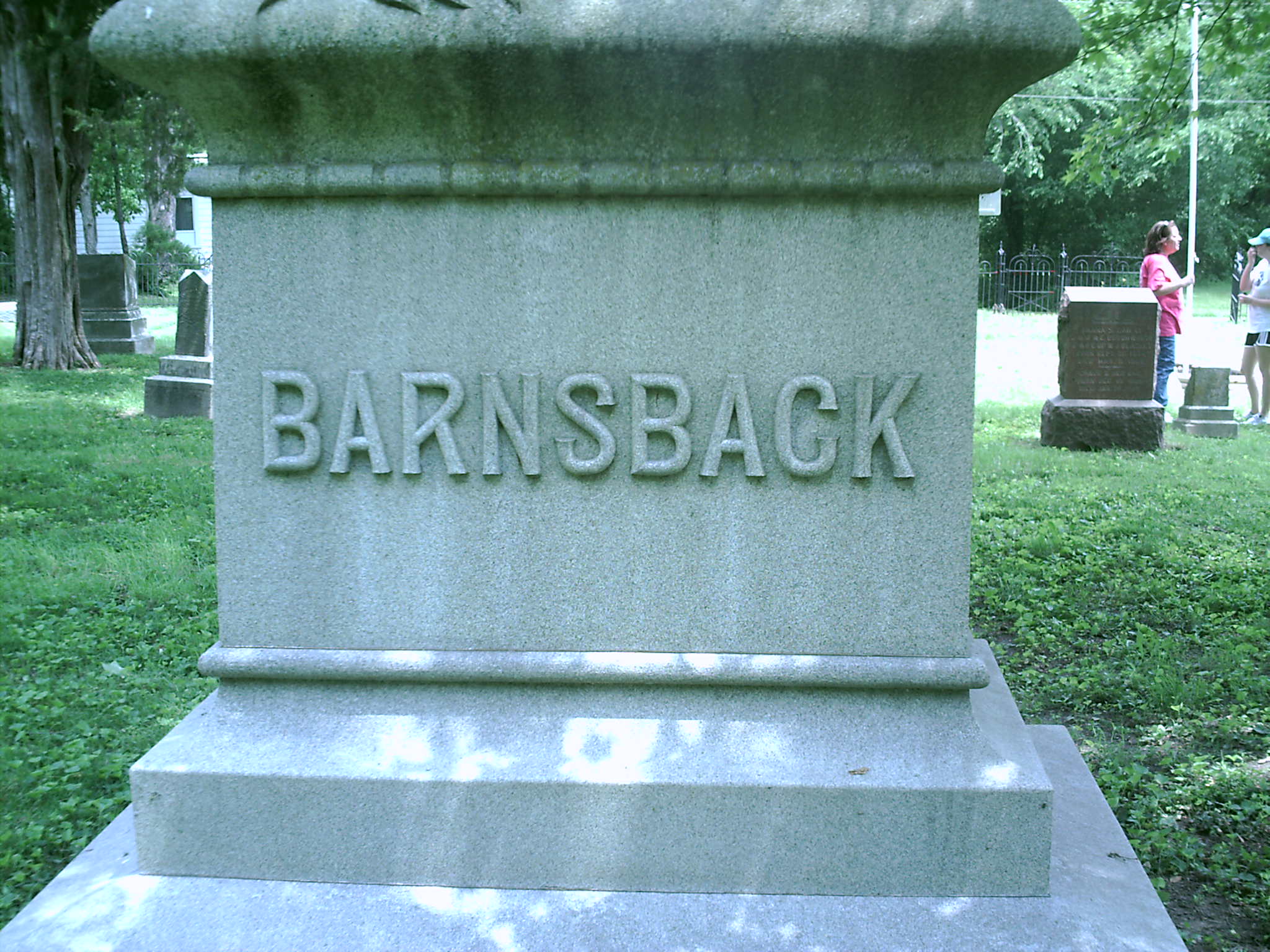 Barnsback Headstone large modern stone