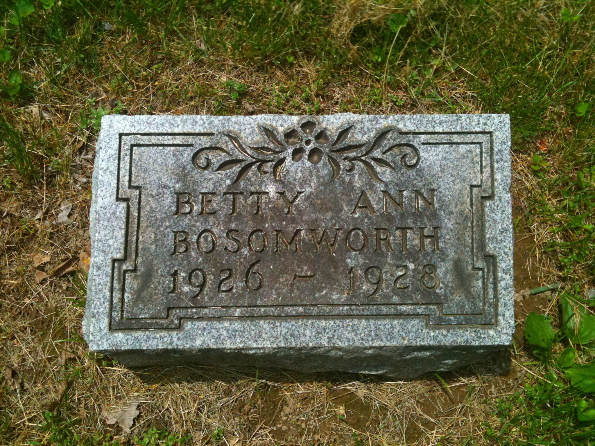Betty Ann Bosomworth Headstone