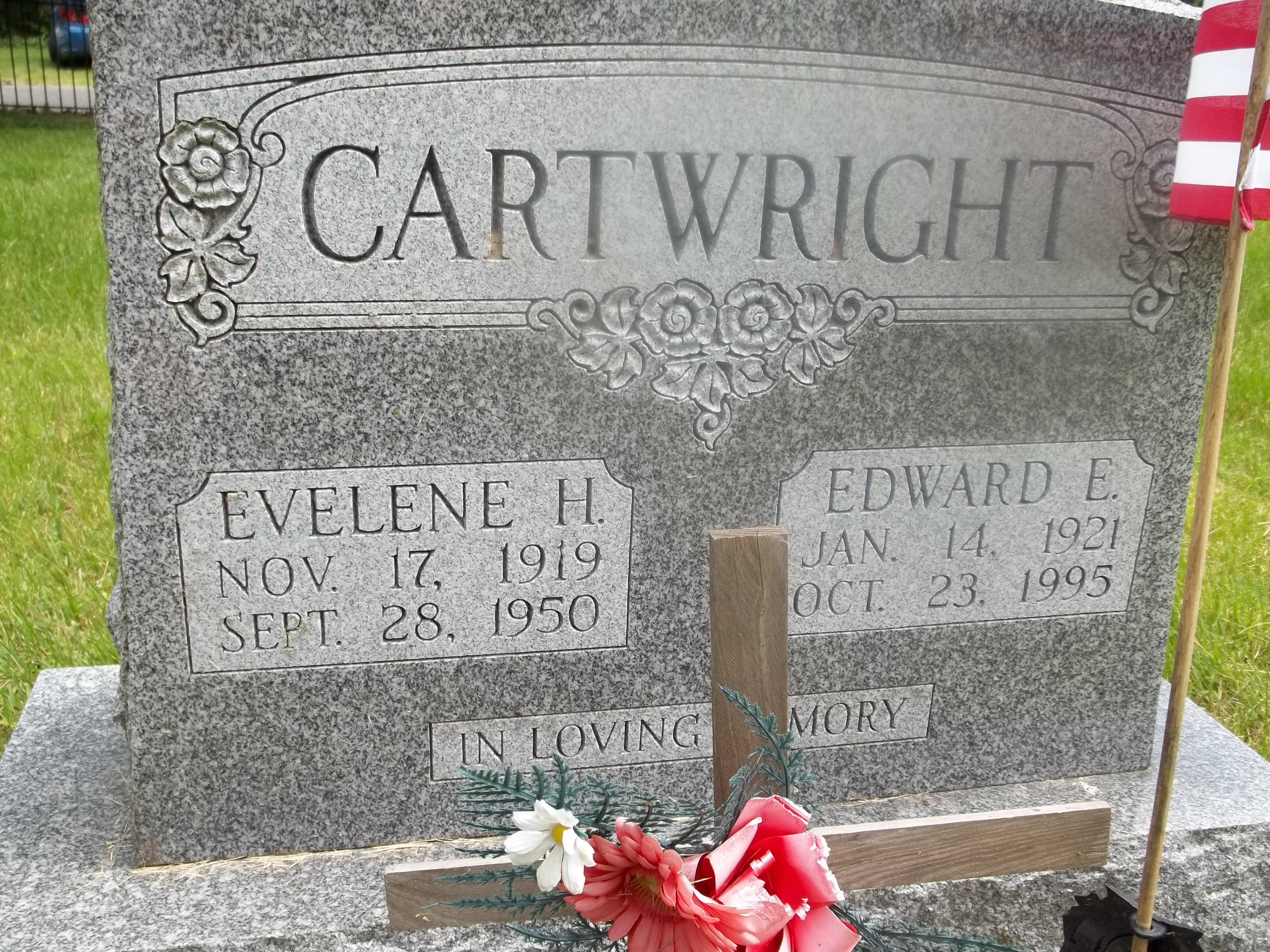 Edward E. and Evelene H. Cartwright  Headstone