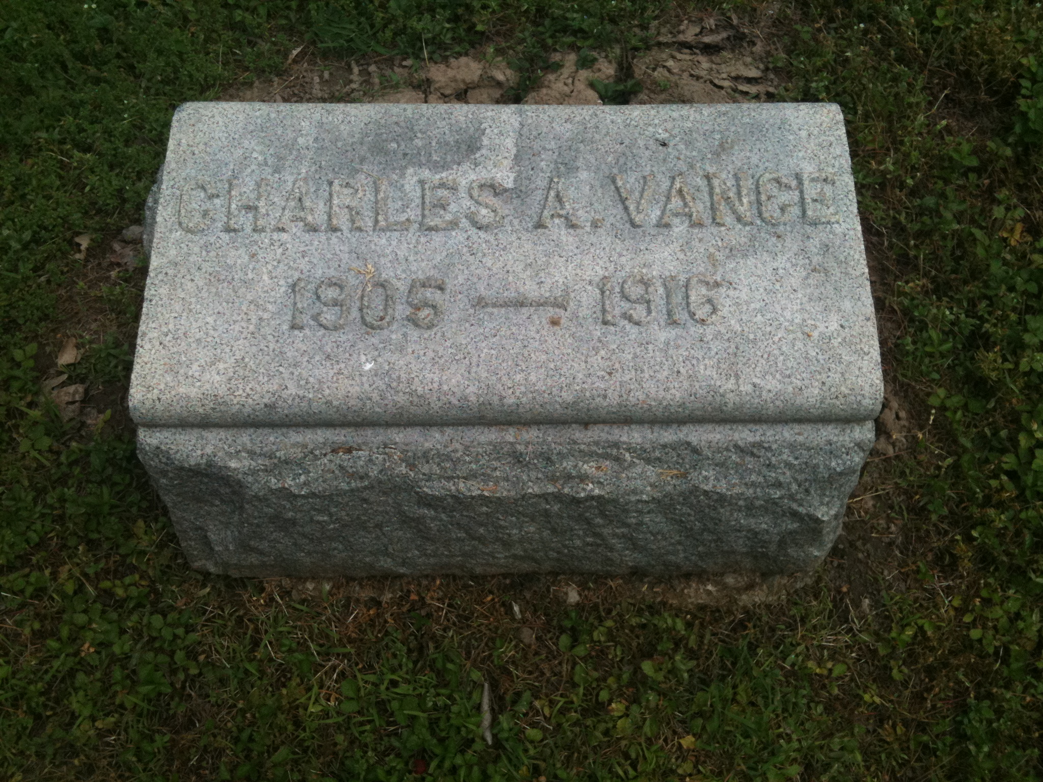 Charles A. Vance Headstone