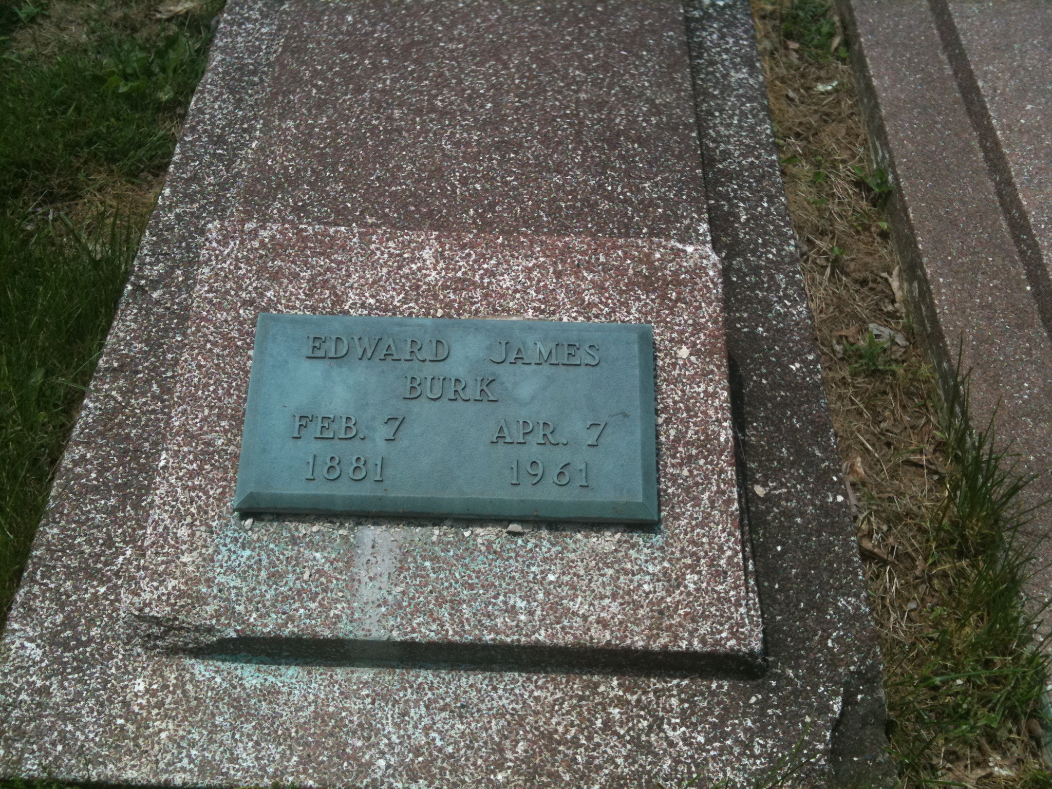 Edward James Burk Headstone