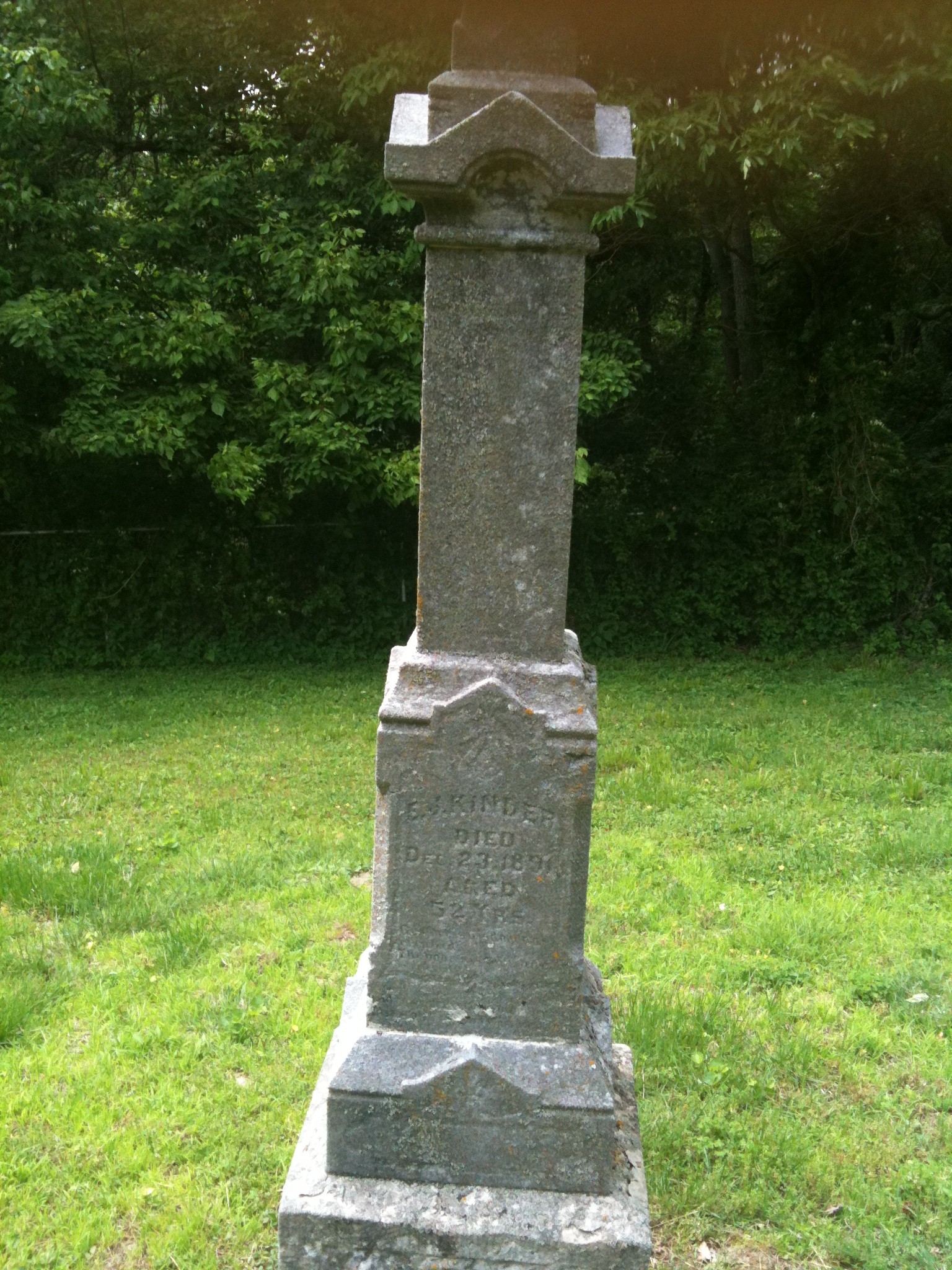 E. J. Kinder Headstone
