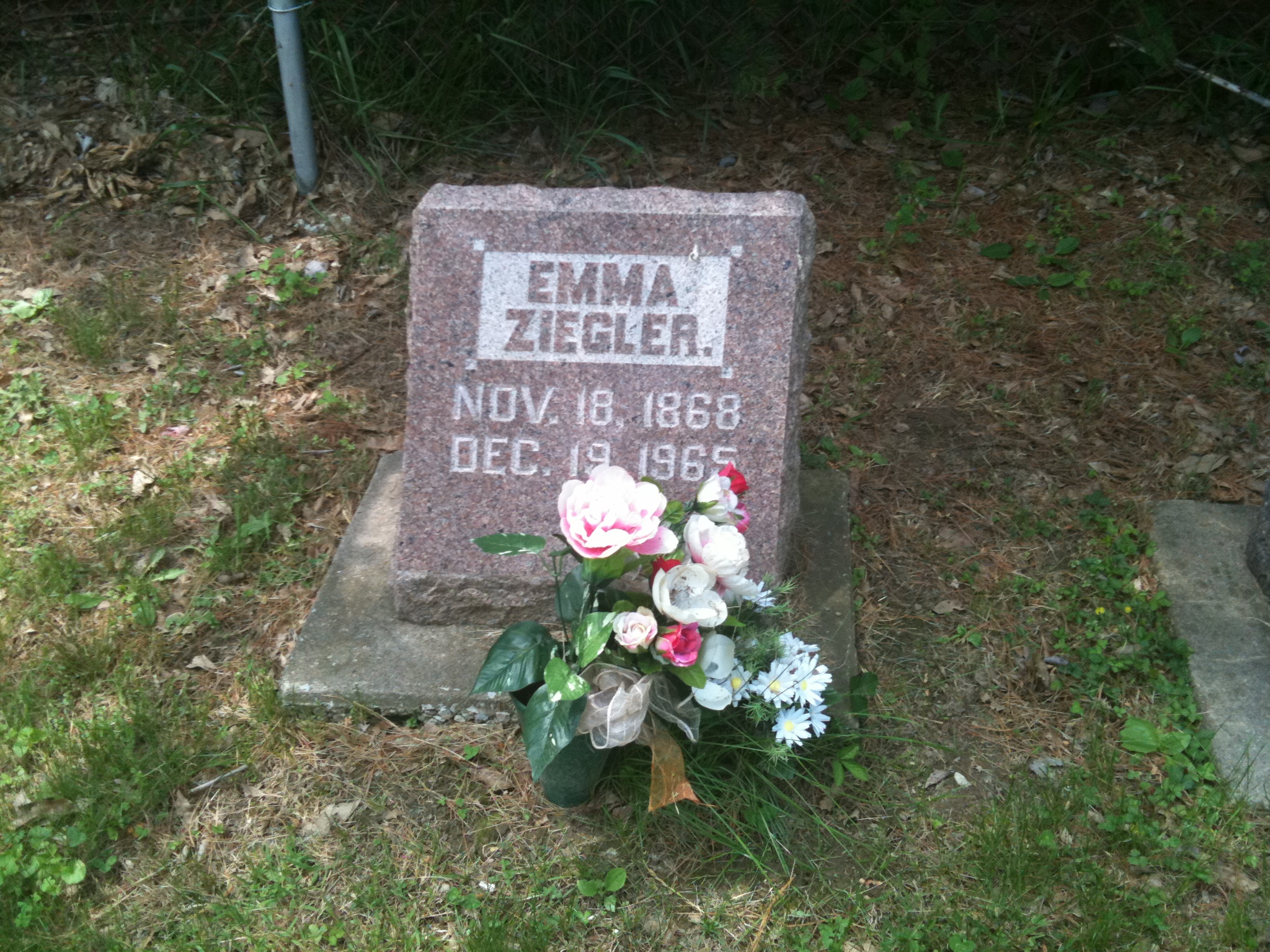 Emma Ziegler Headstone