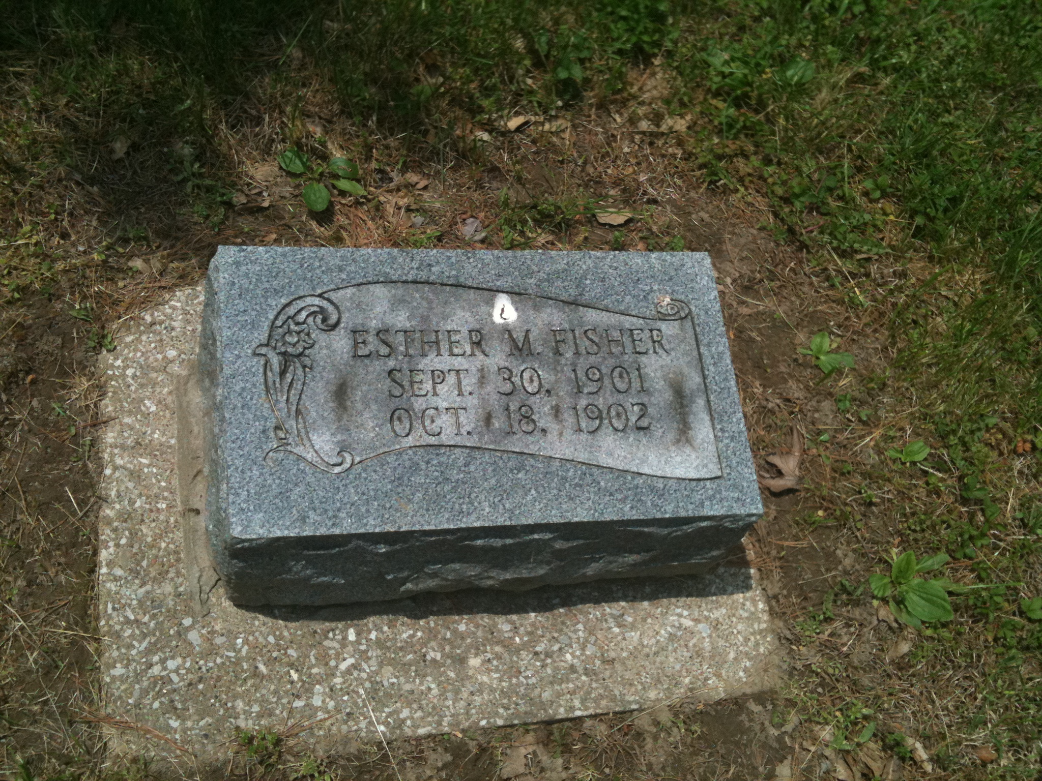 Esther M. Fisther Headstone