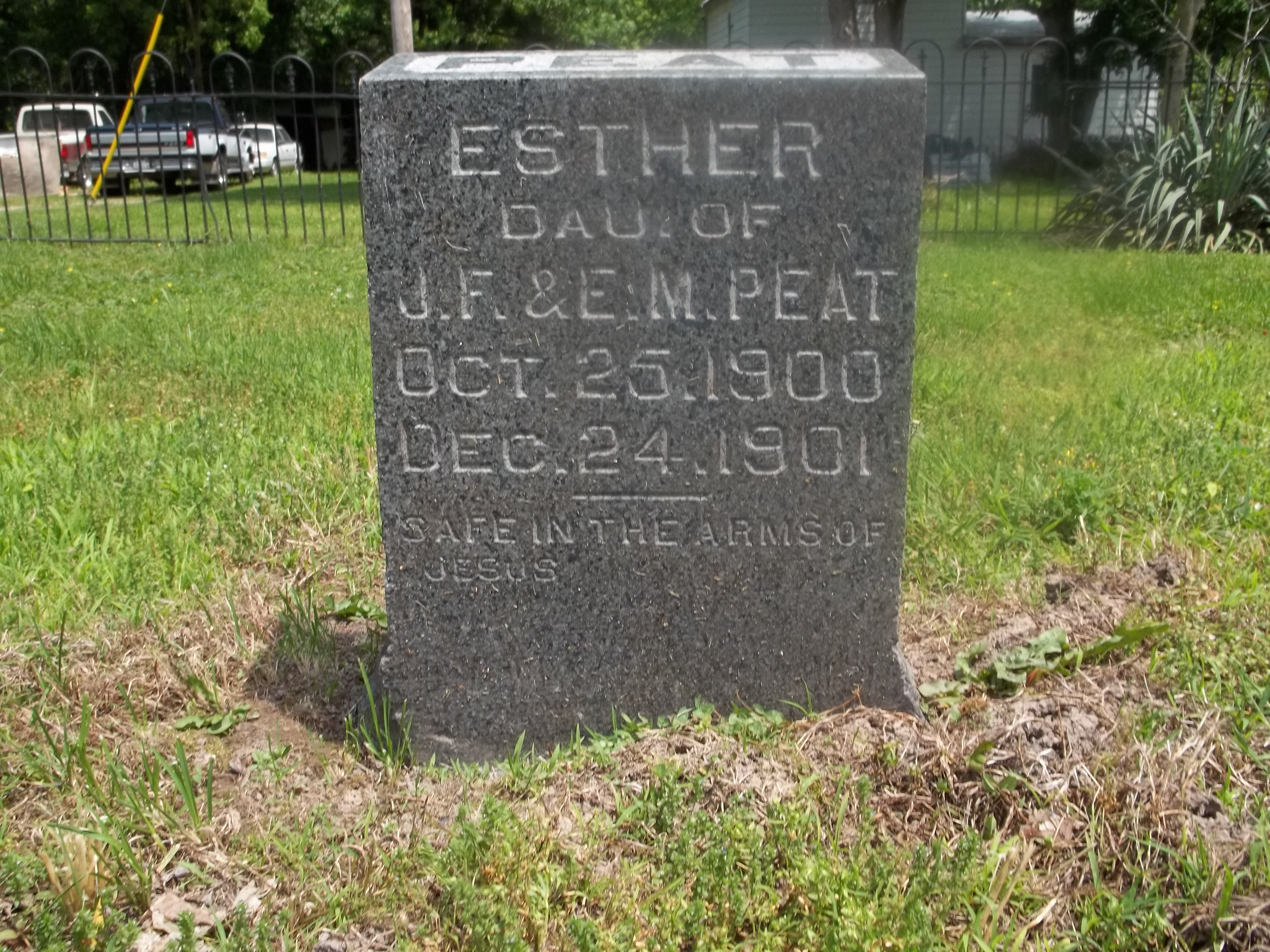 Esther Peat Headstone