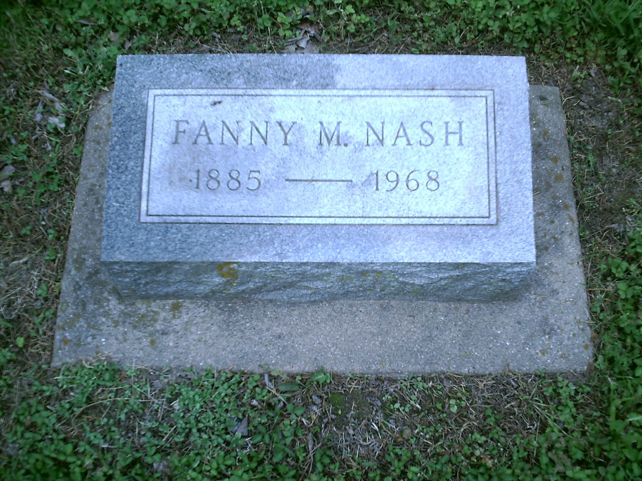 Fanny M. Nash Headstone