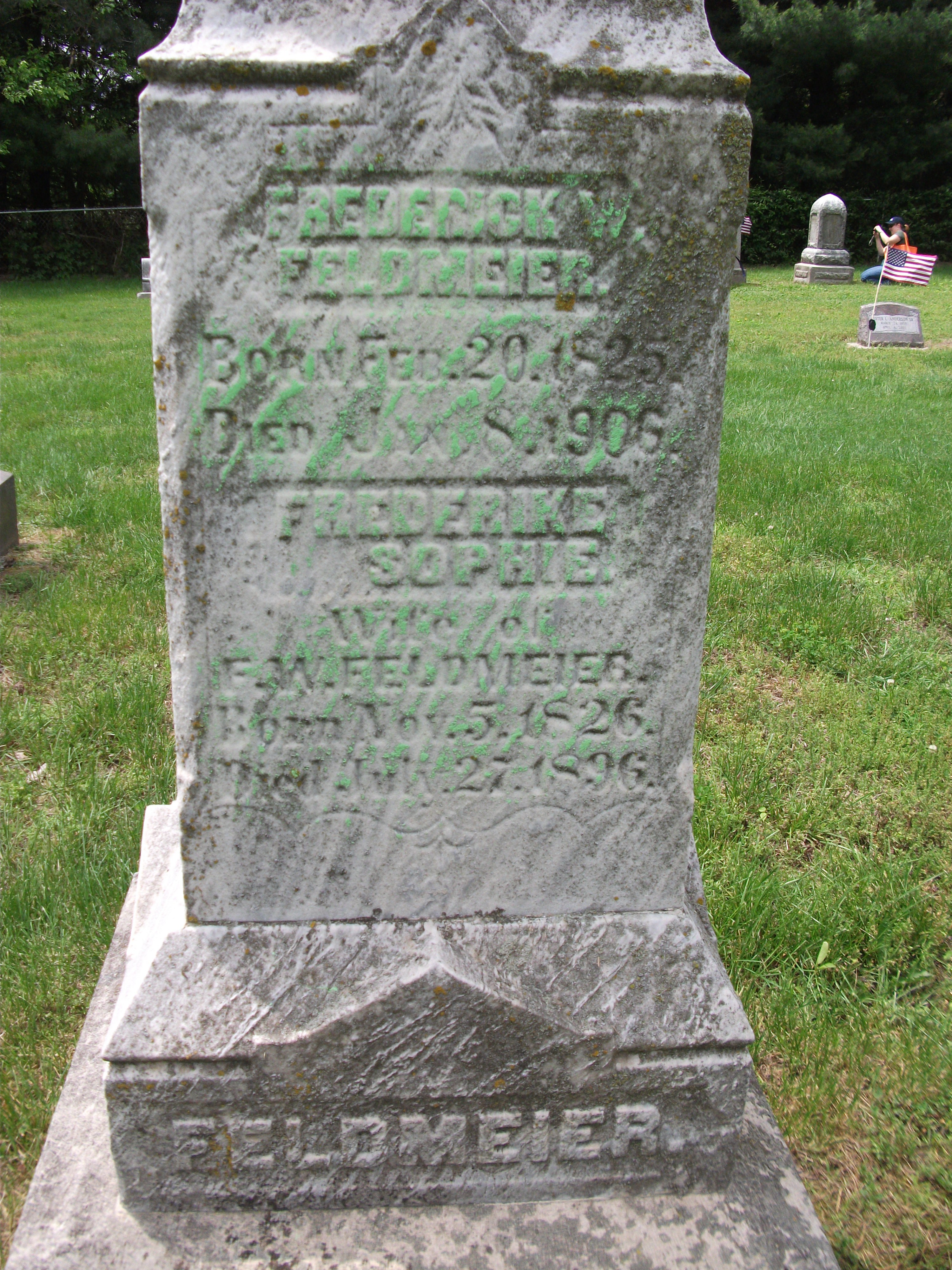 Frederick W. and Sophie Feldmeier Headstone