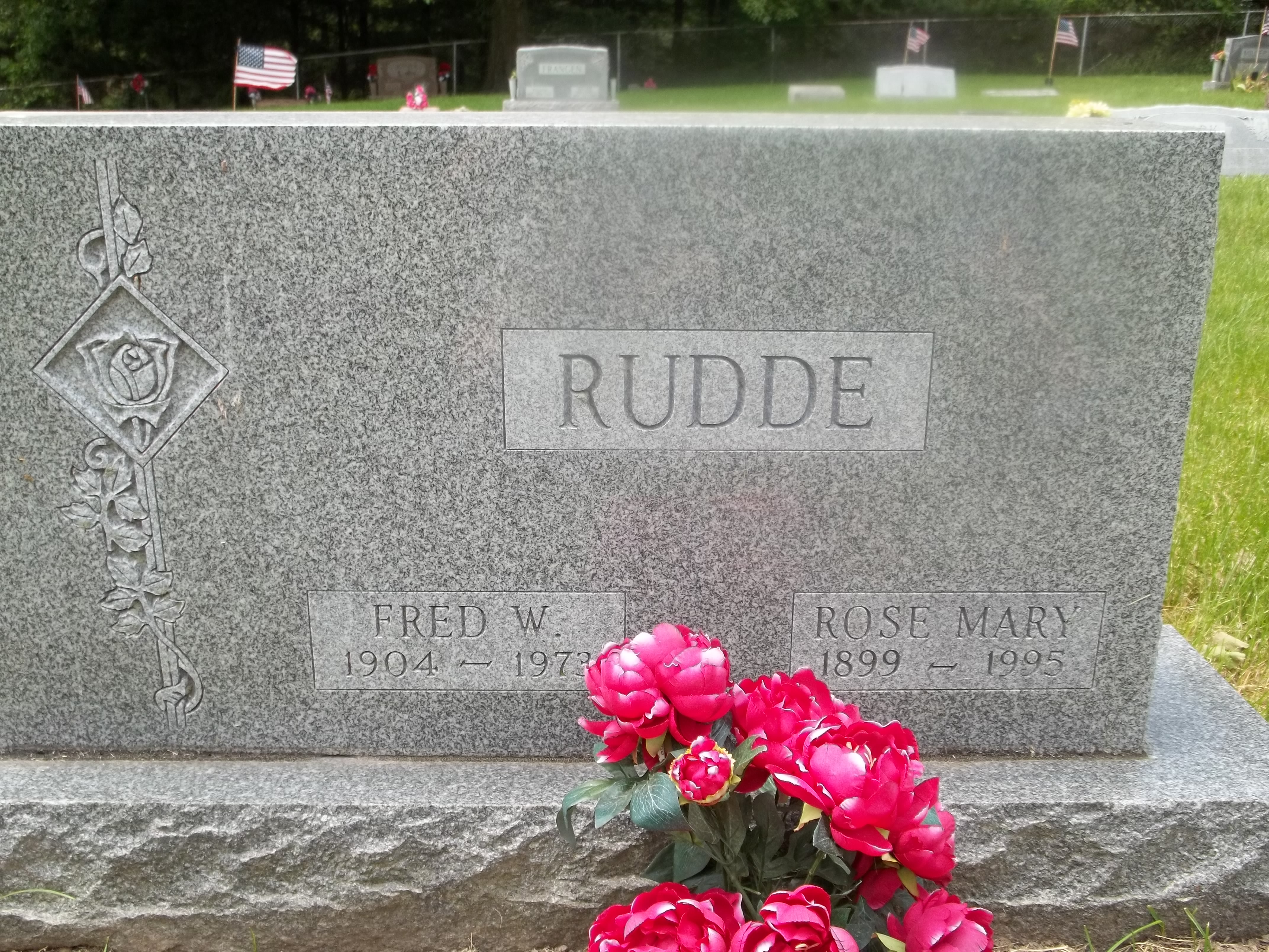 Fred W. and Rose Mary Rudde  Headstone