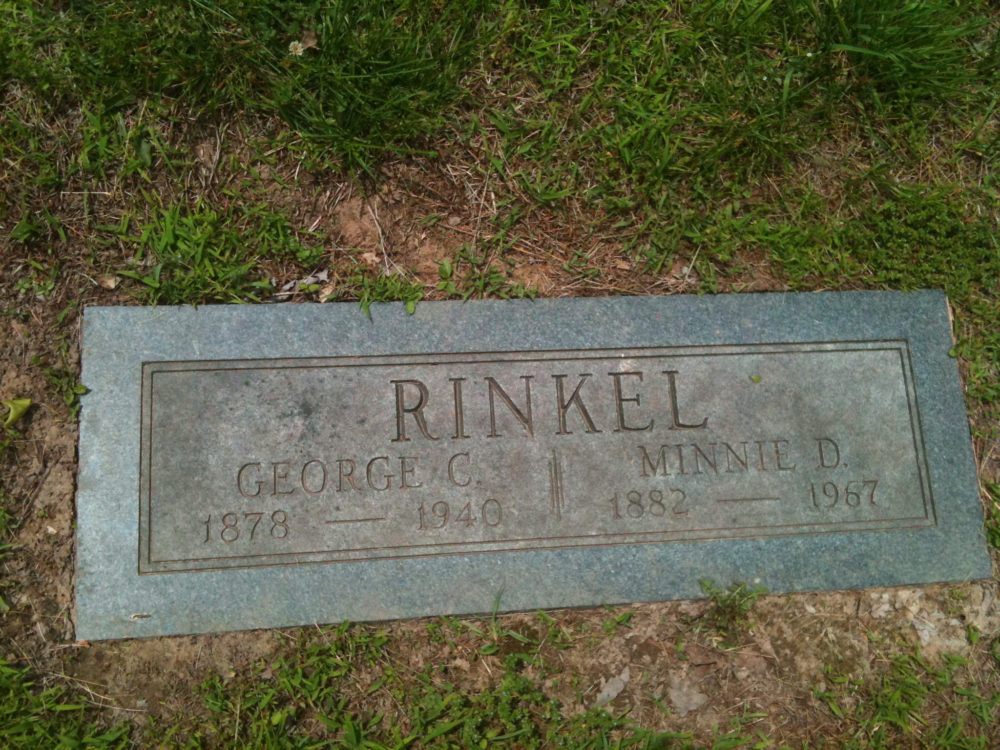 George C. and Minnie D. Rinkel Headstone