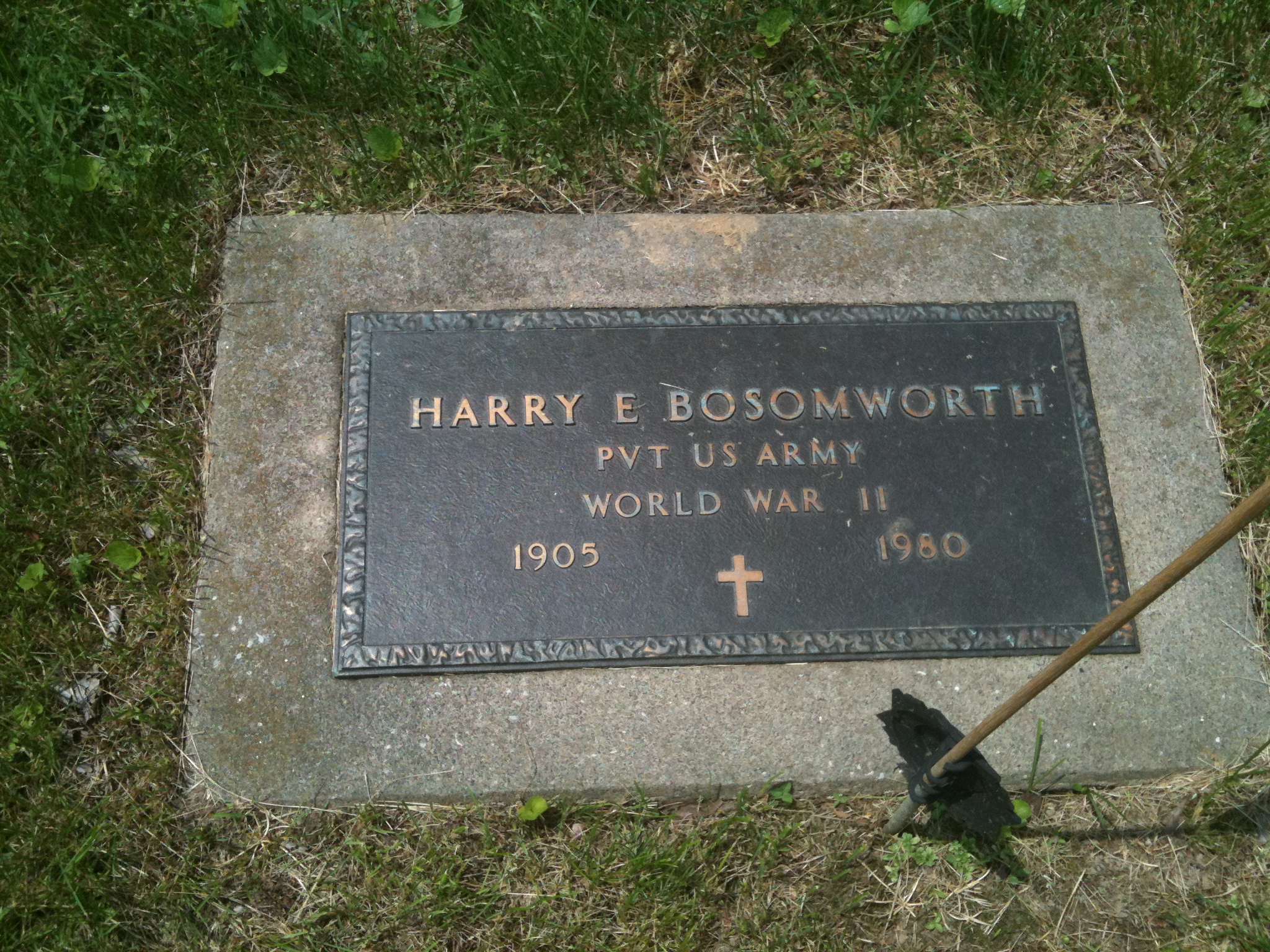 Harry E. Bosomworth Headstone