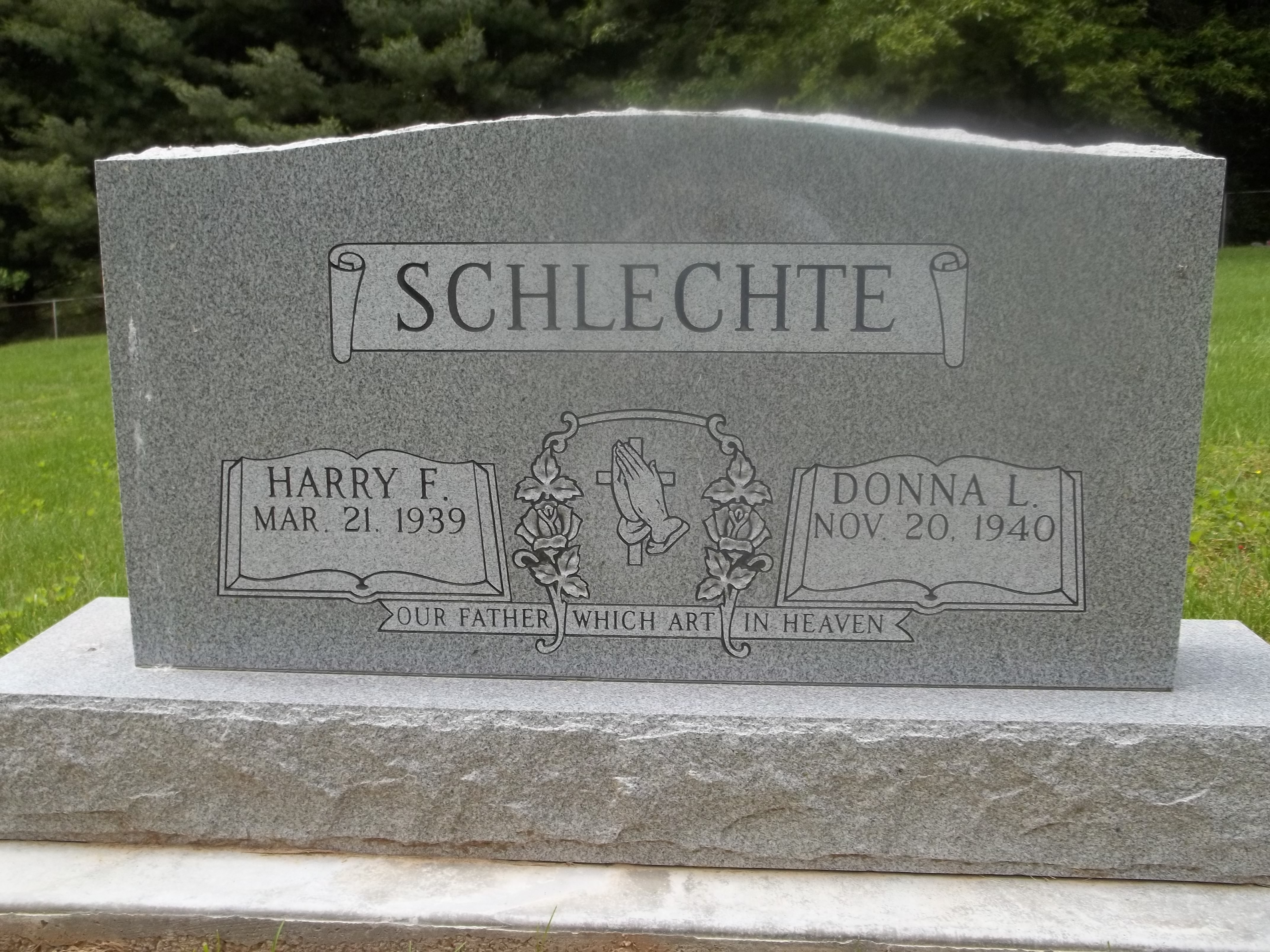 Harry F. and Donna L. Schlecht  Headstone