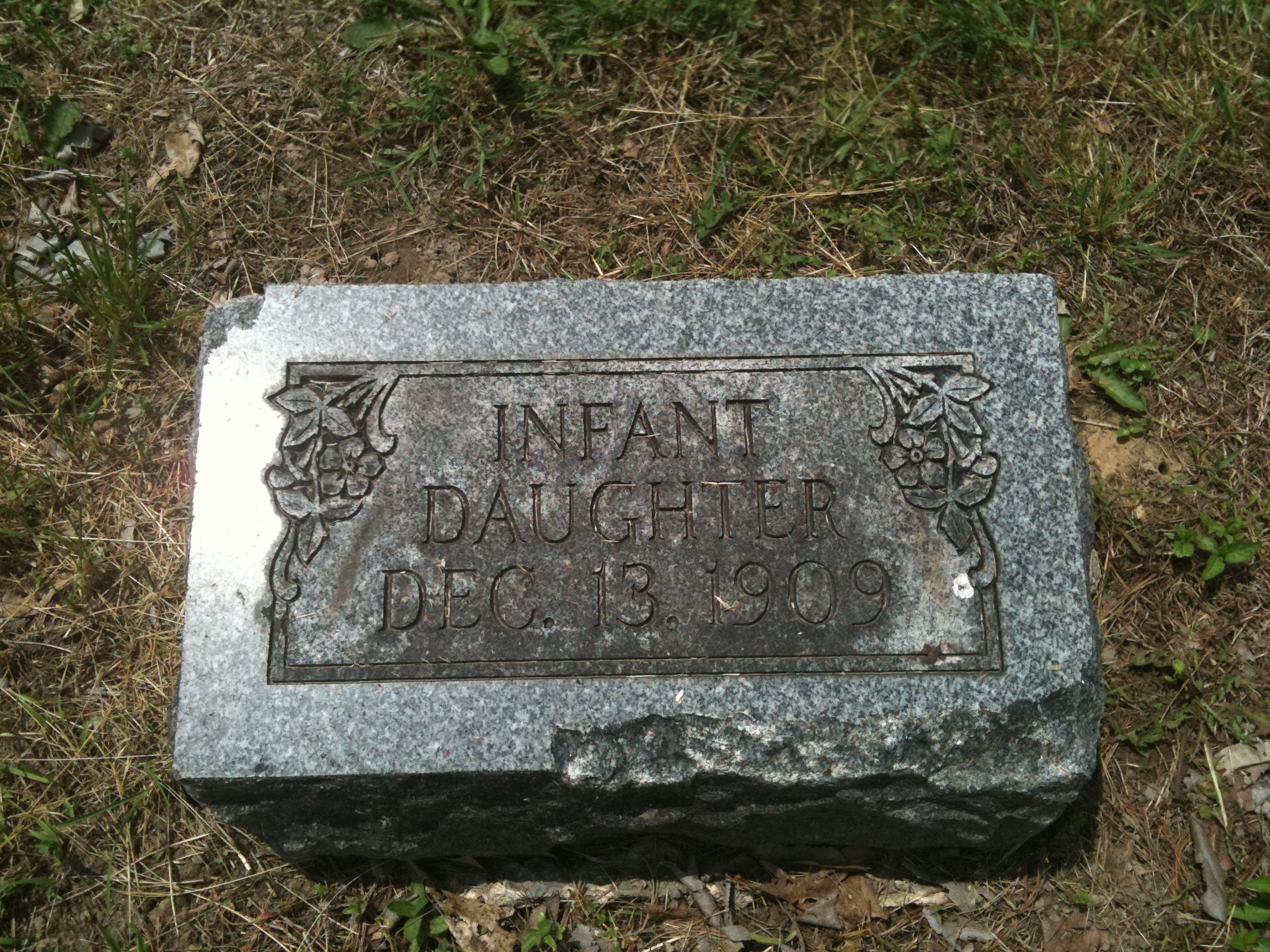 Infant Daughter 13 Decemeber 1909  Headstone