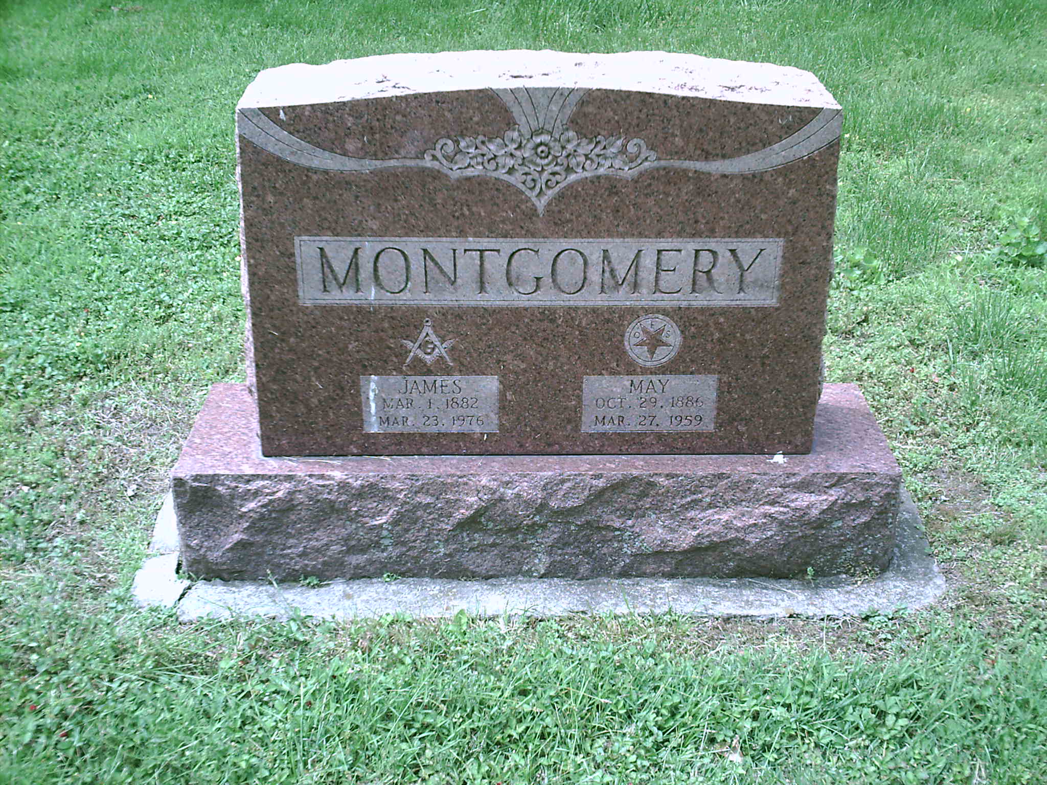 James and May Montgomery Headstone