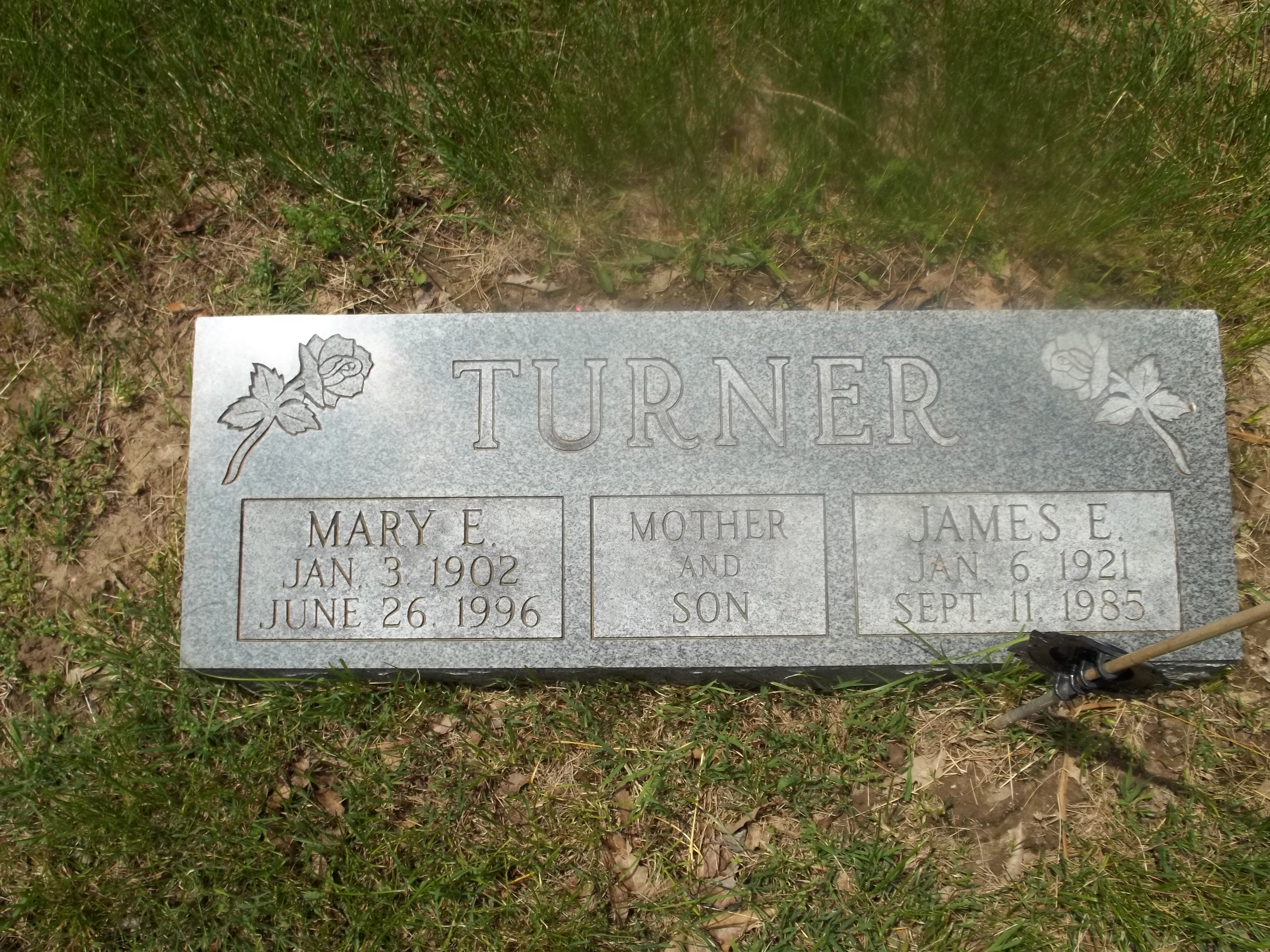 James E. and Mary E. Turner Headstone