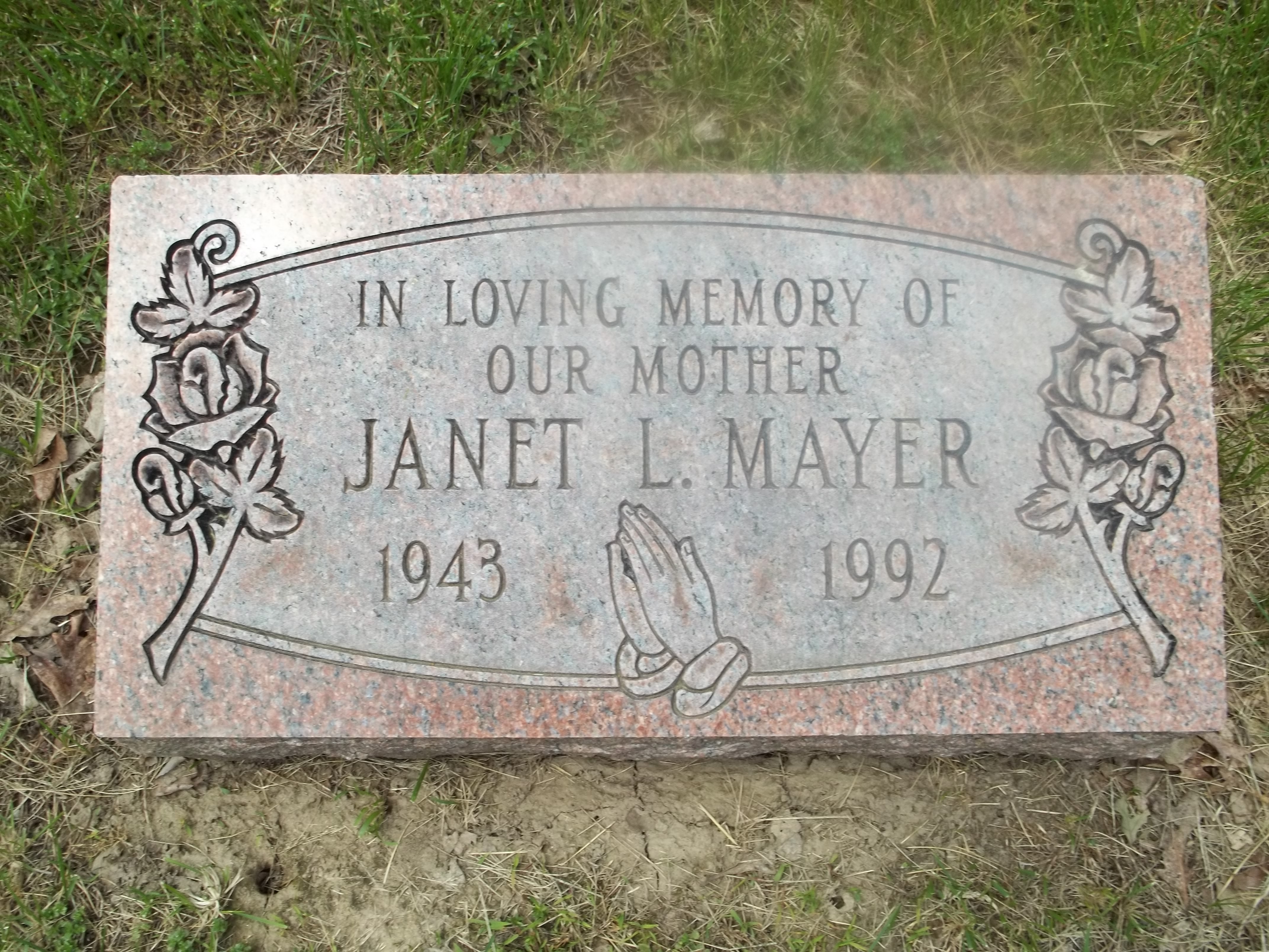Janet L. Mayer Headstone