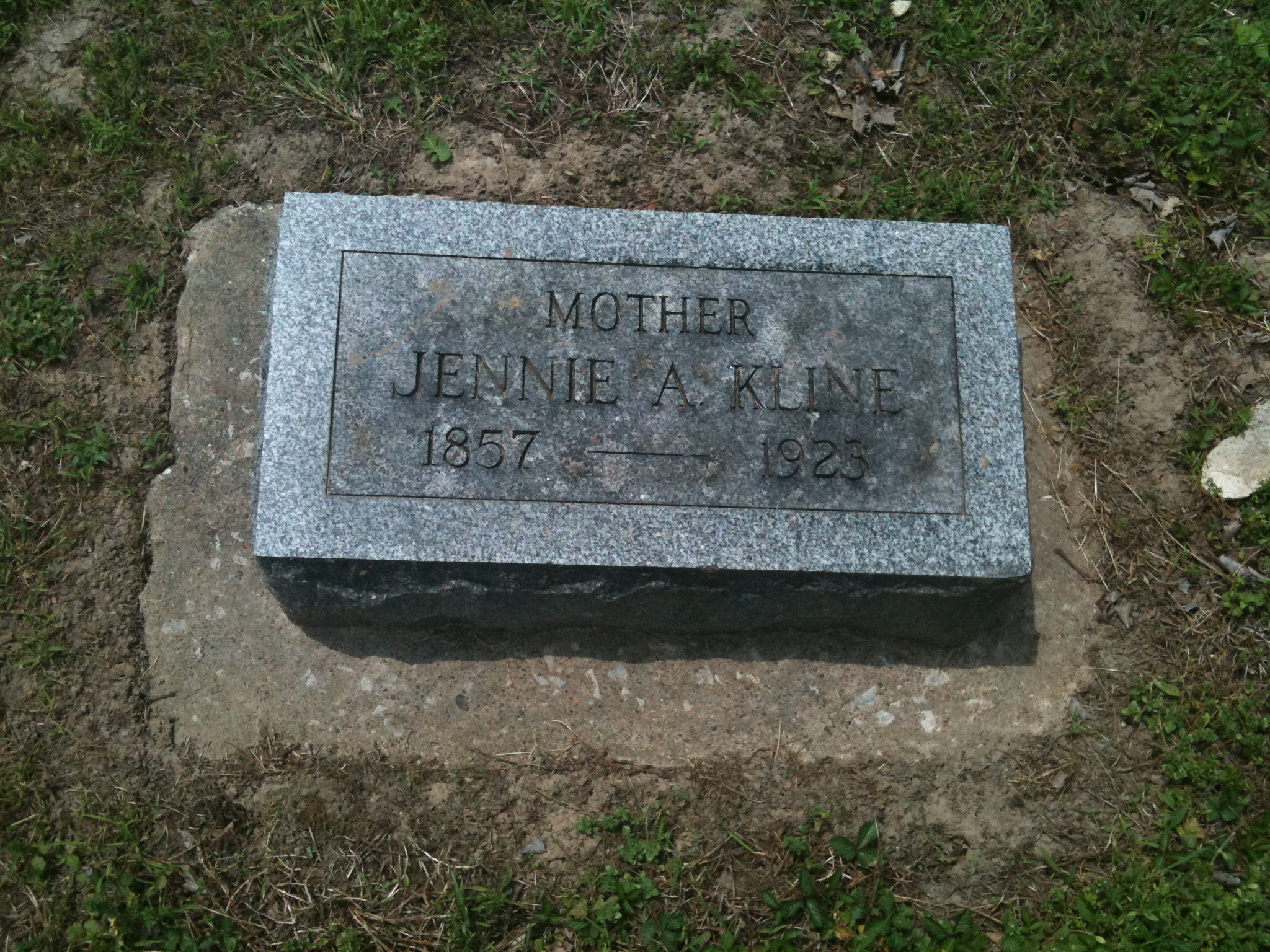 Jennie A. Kline Headstone