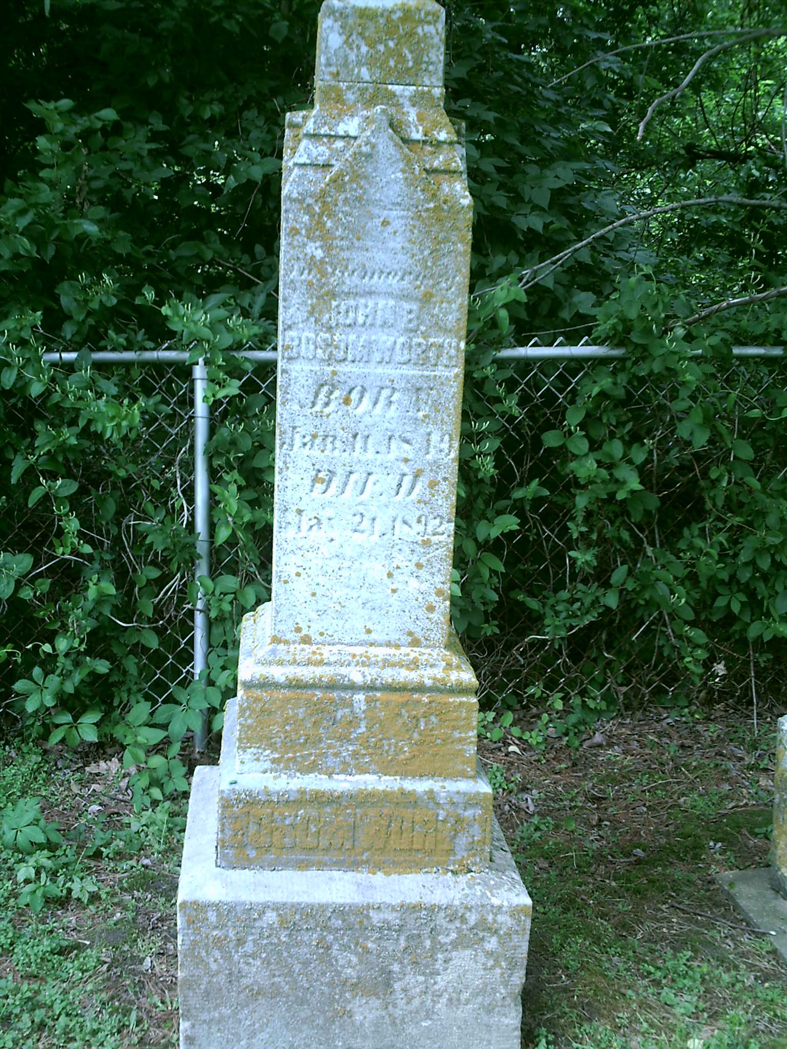John B. Bosomworth Headstone