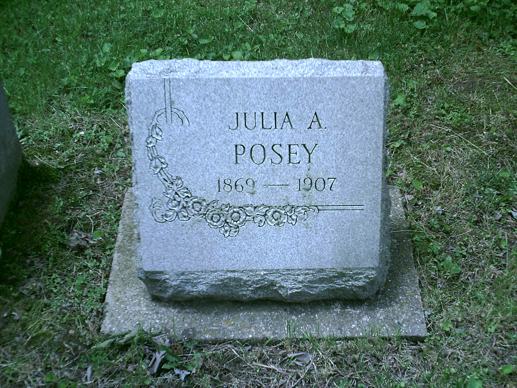 Julia A. Posey Headstone