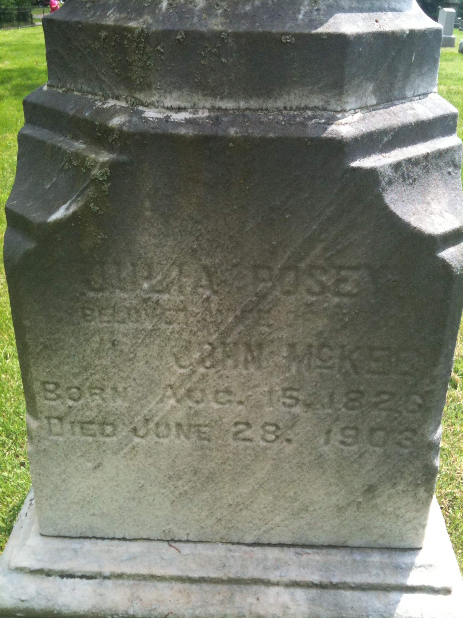 Julia Bosey McKee Headstone