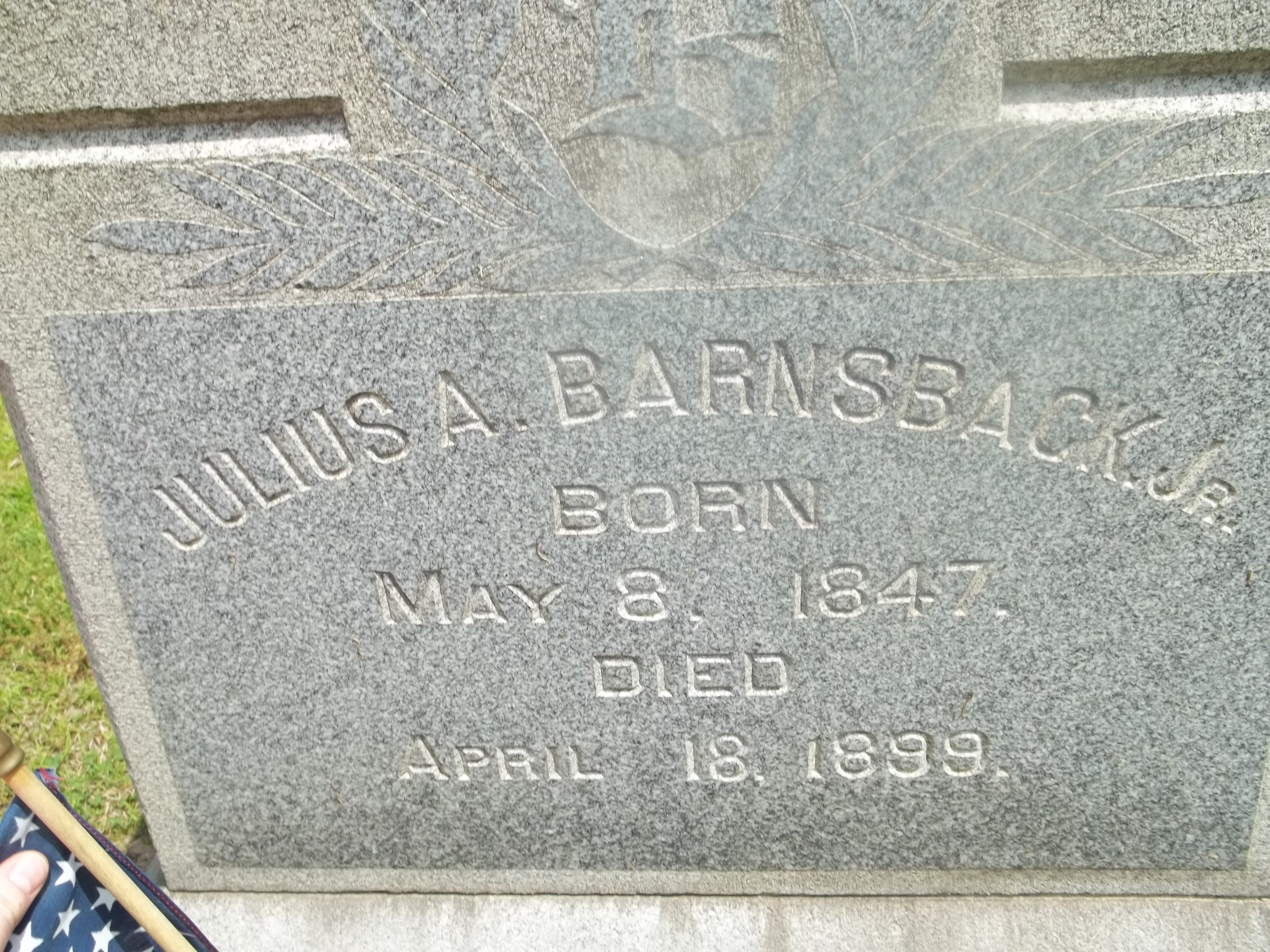 Julius A. Barnsback Jr. Headstone