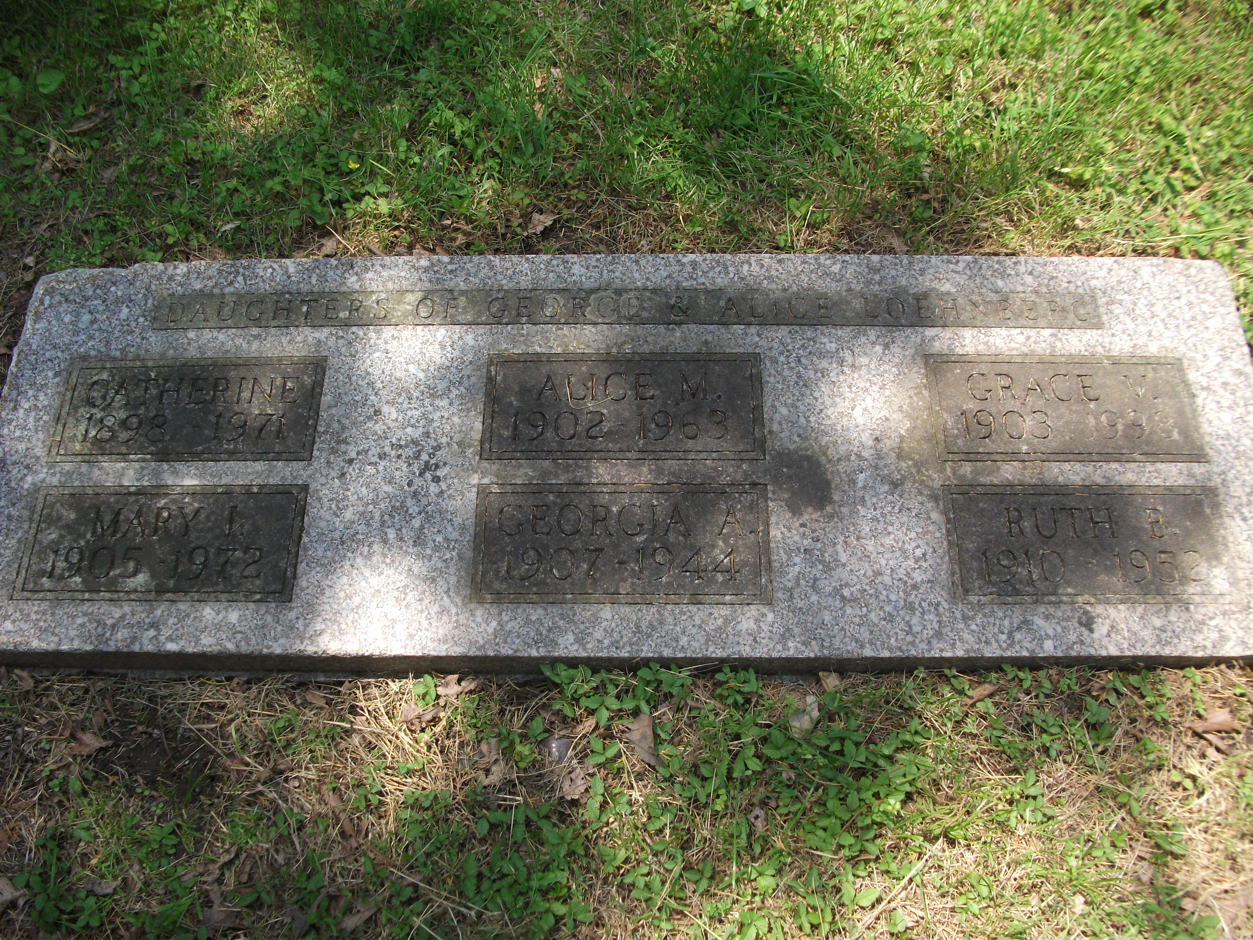 Georgia A. Loehnberg Headstone