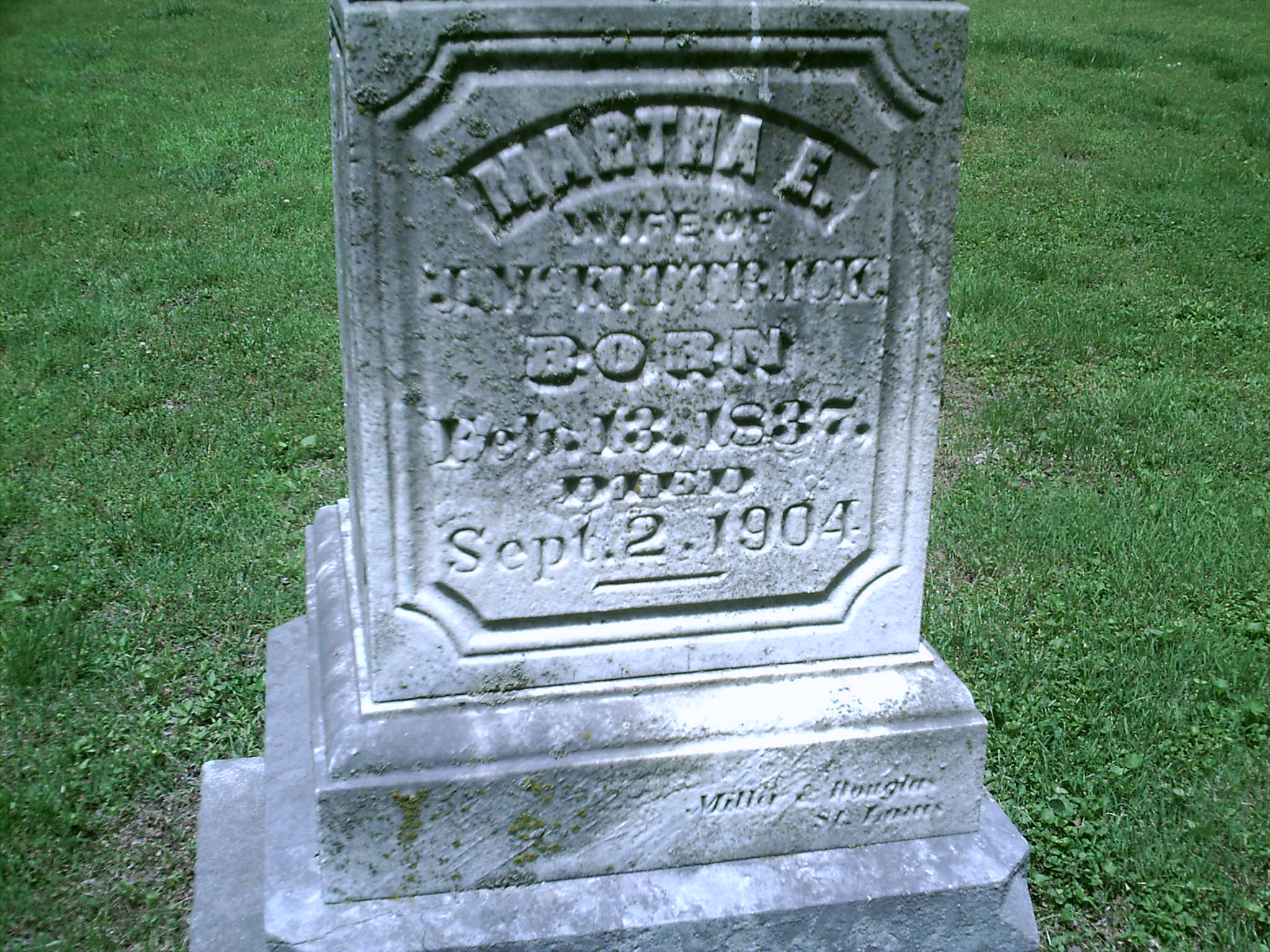 Martha E. McKittrick Headstone