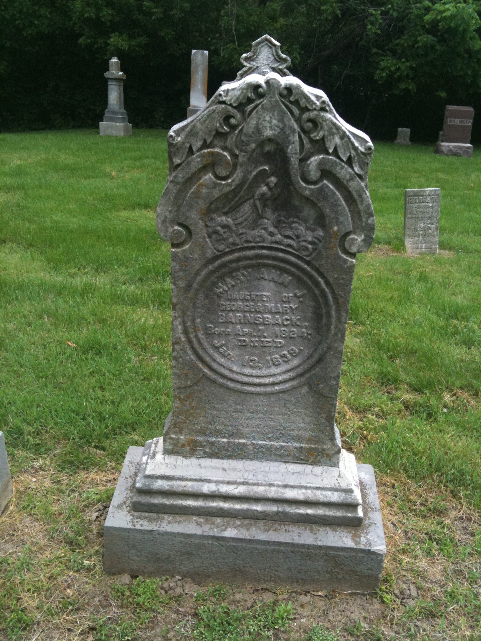 Mary Ann J. Barnsback Headstone