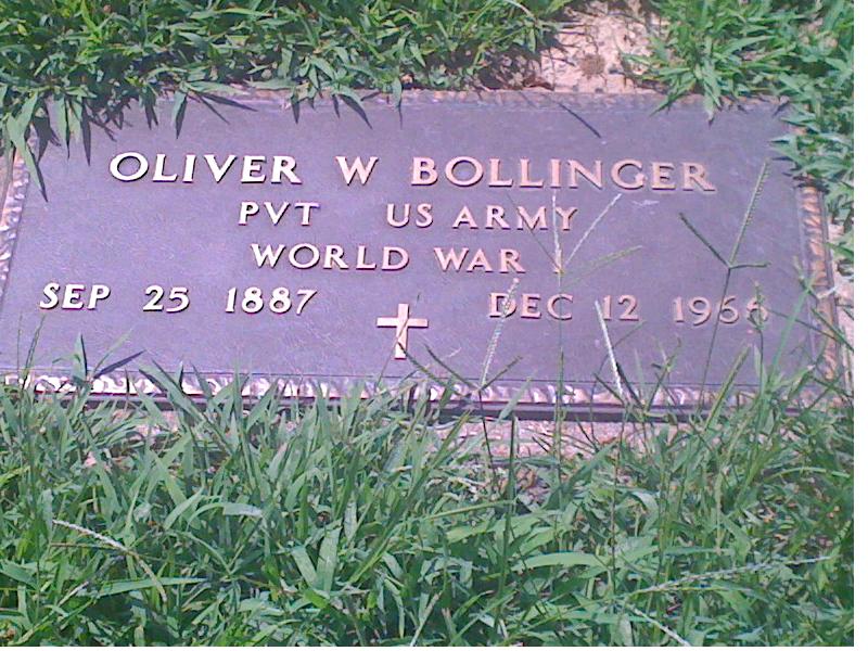Oliver W. Bollinger Headstone