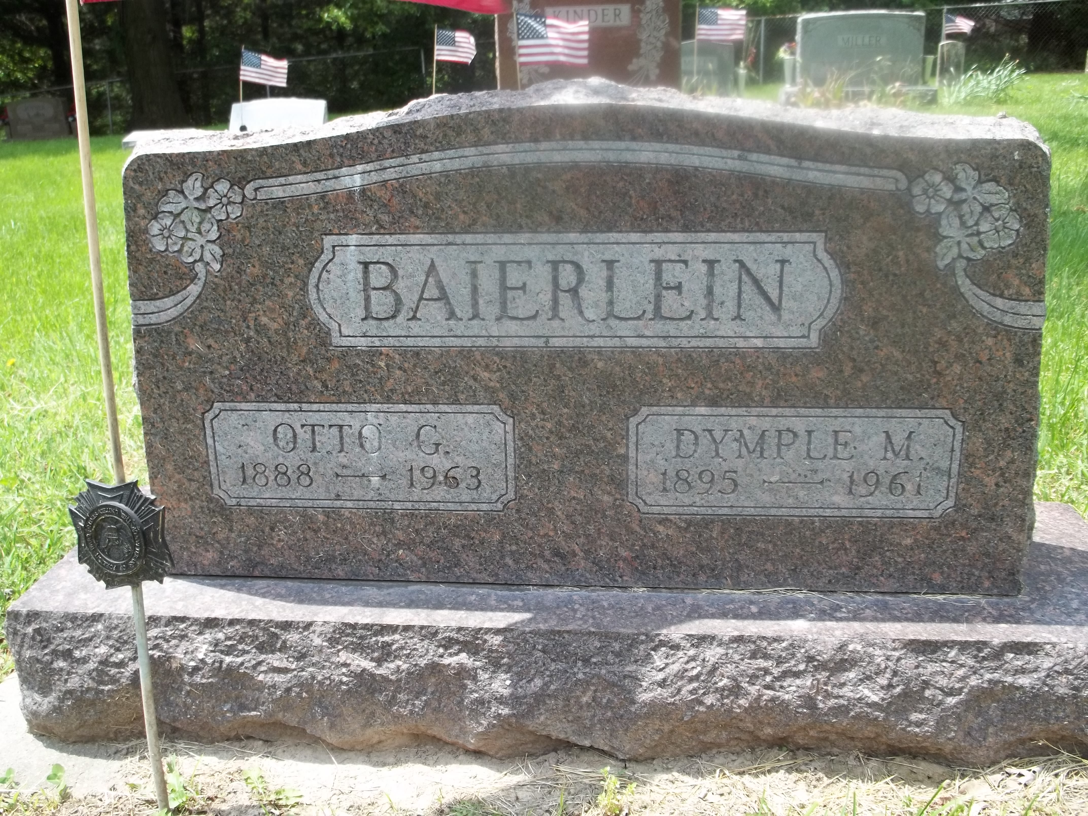 Otto G. and Dymple M. Baierlein Headstone