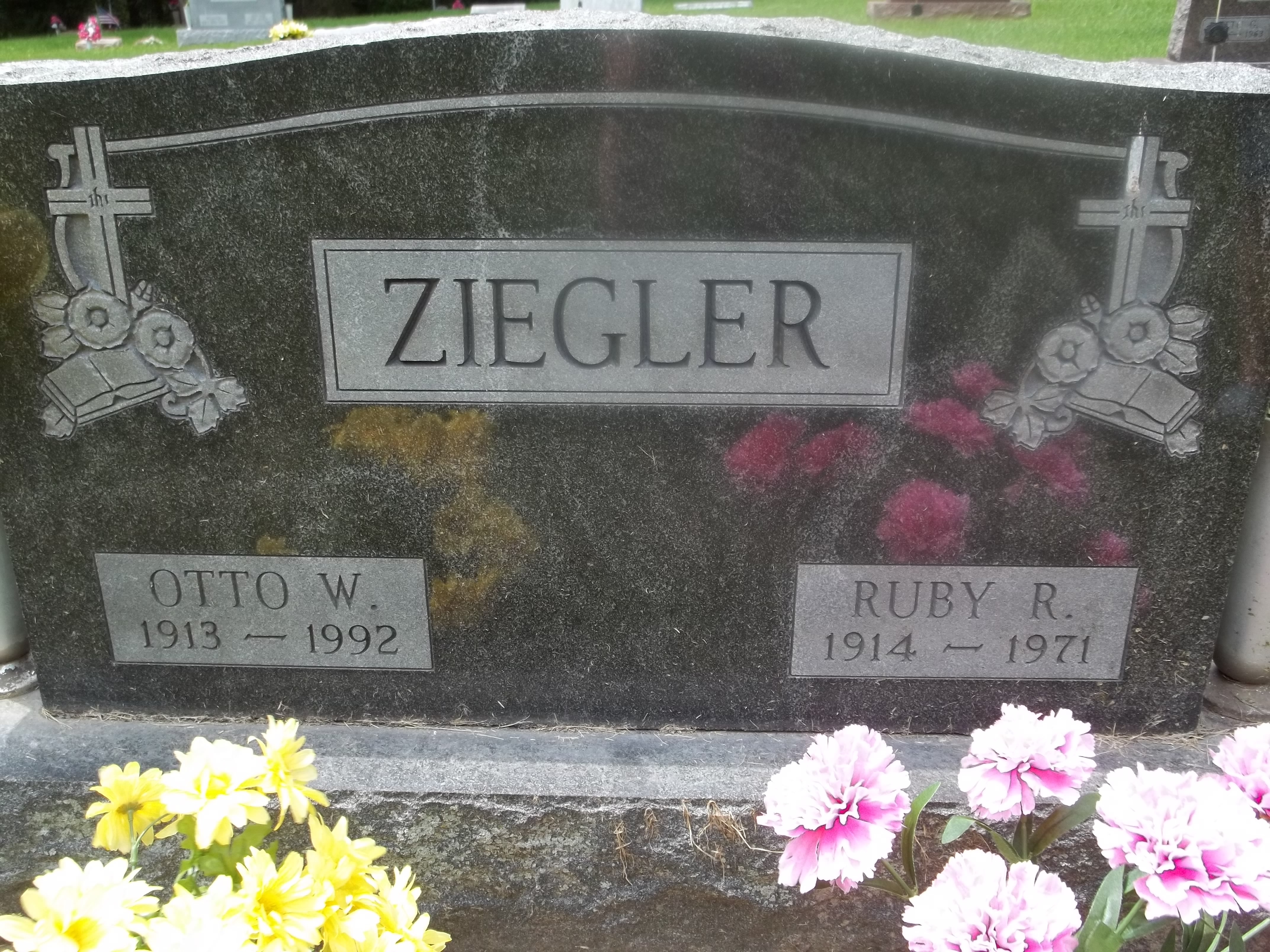 Otto W. and Ruby R. Ziegler Headstone