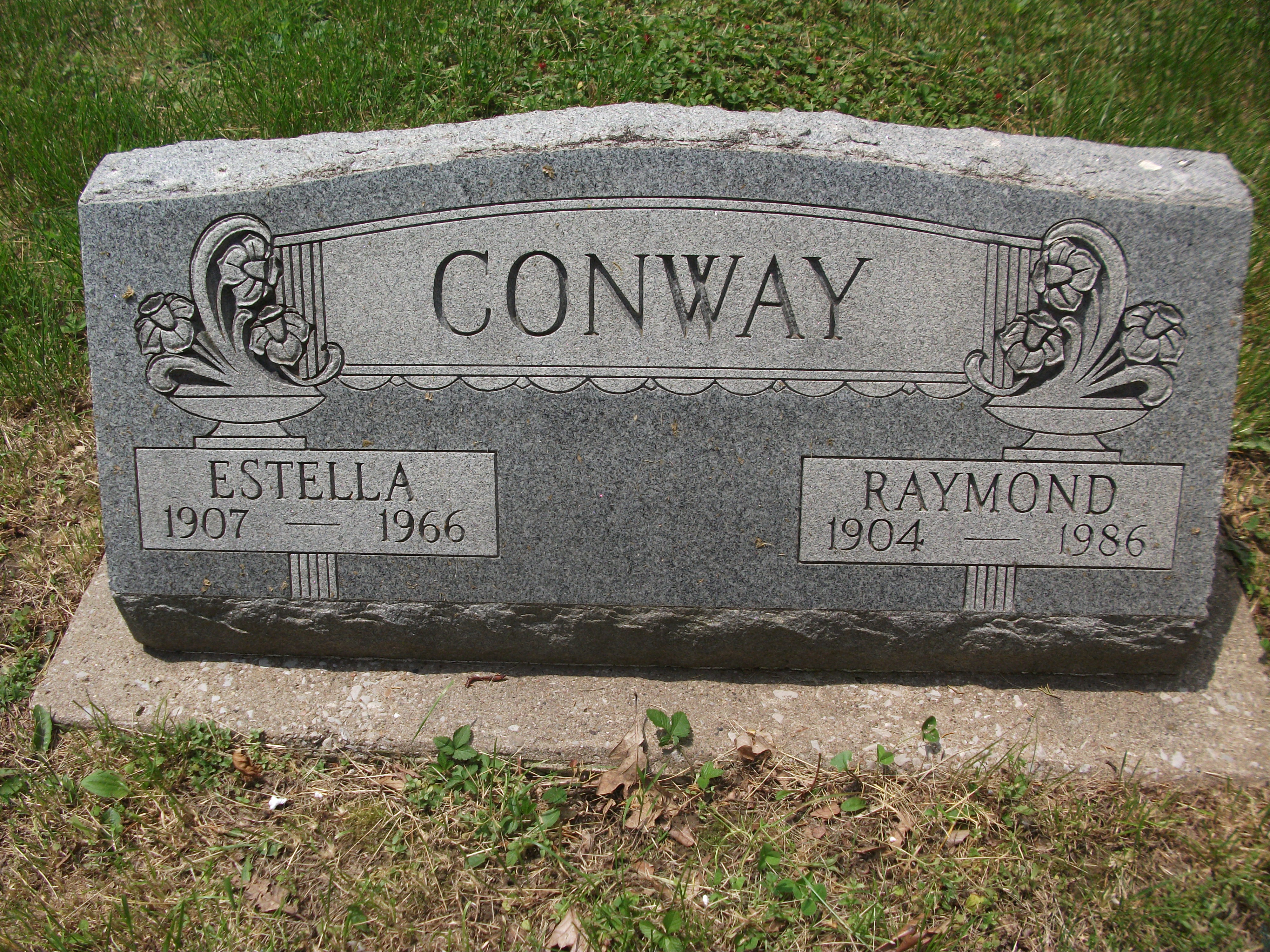 Raymond and Estella Conway Headstone