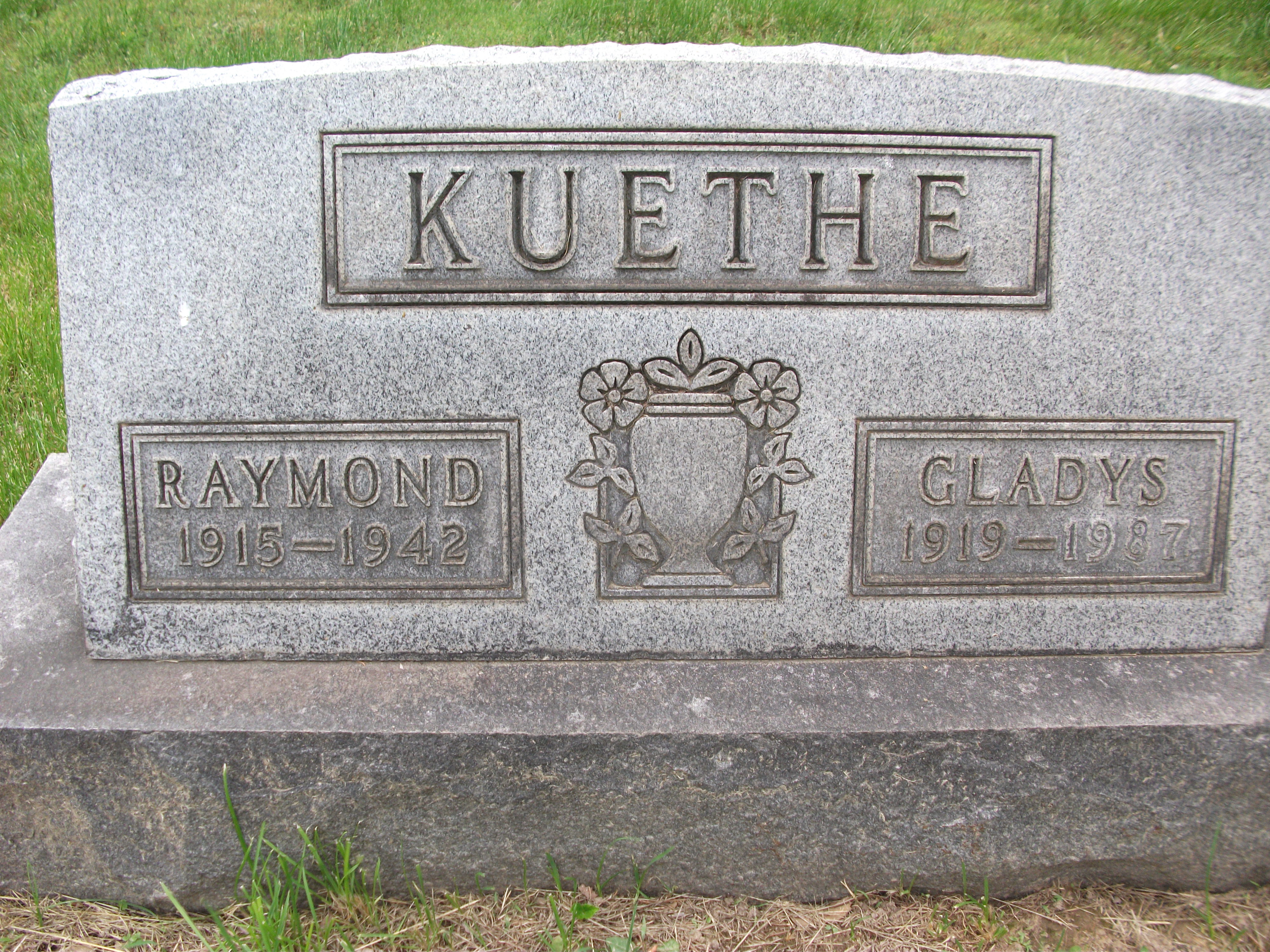Raymond and Gladys Kuethe Headstone