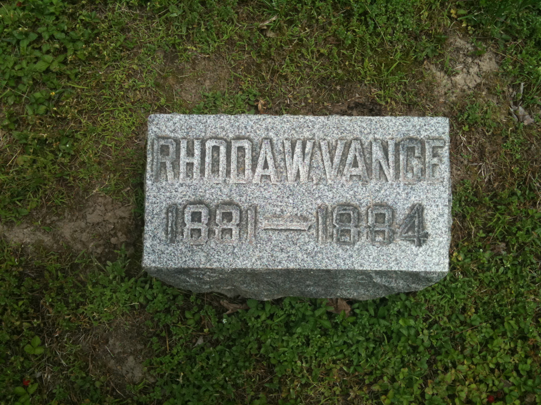 Rhoda W. Vance Headstone