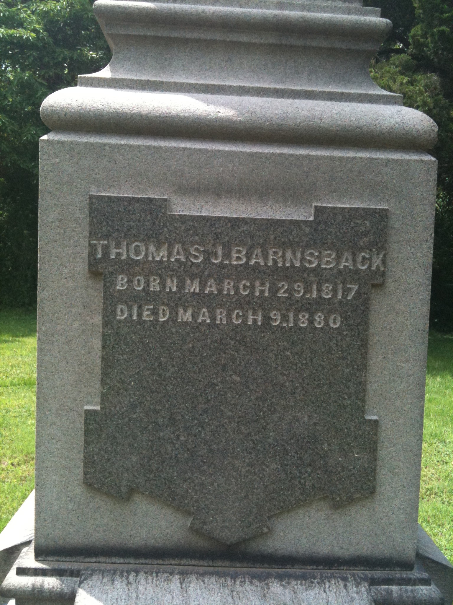 Thomas J. Barnsback Headstone