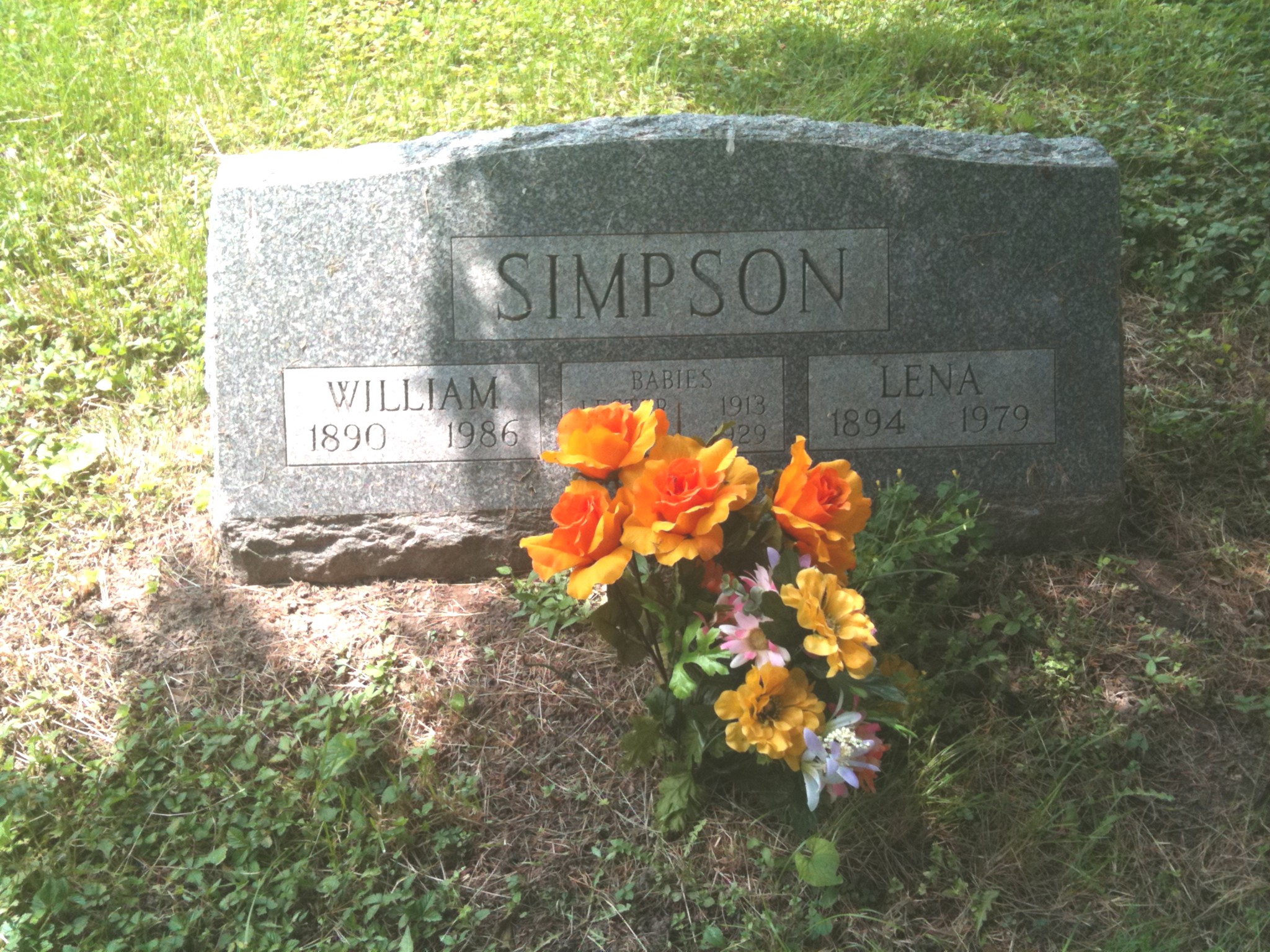 William and Lena Simpson Headstone