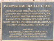 DAR Marker: Potawatomi Trail of Death