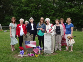 members at gravesite