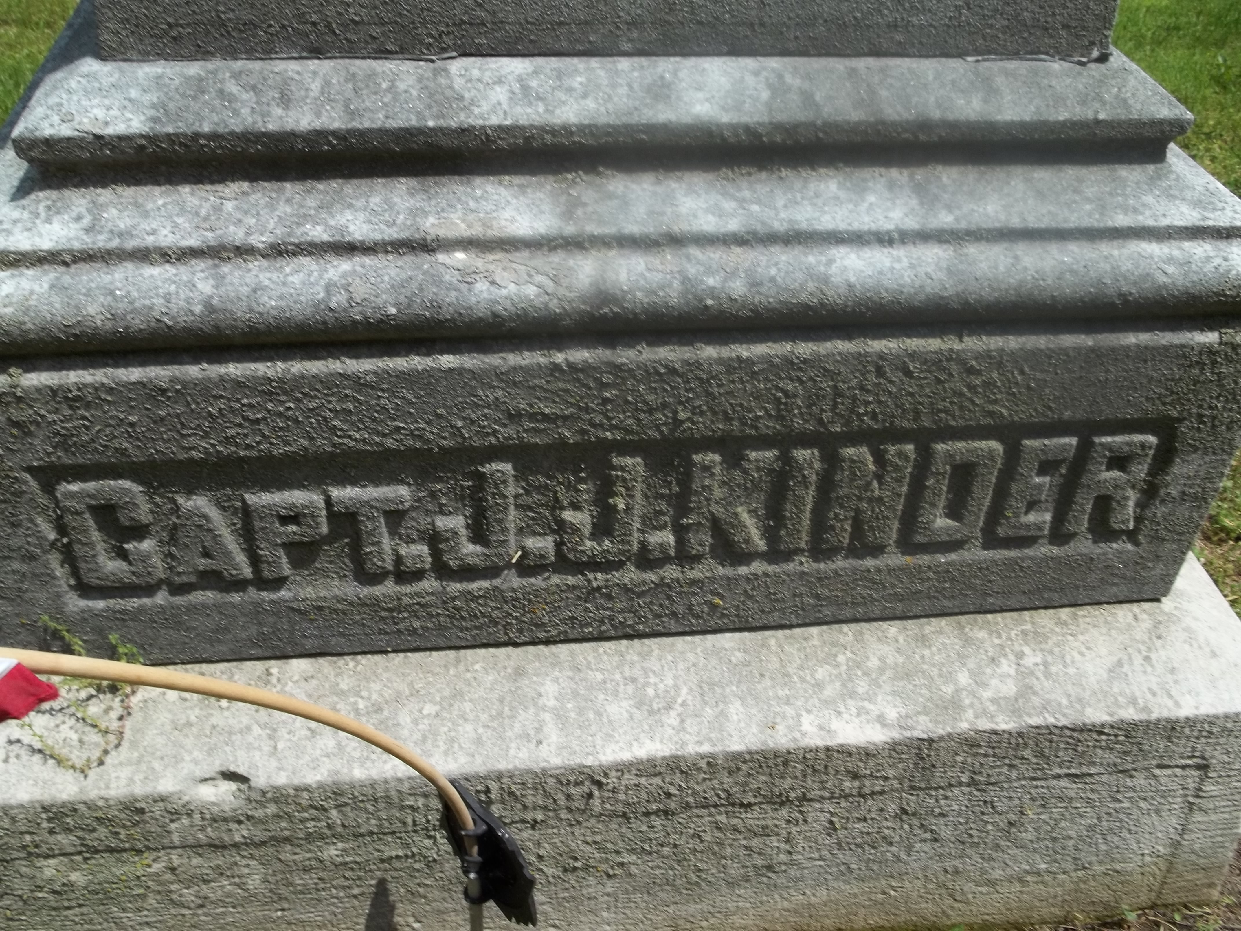 Capt. J. J. Kinder Headstone