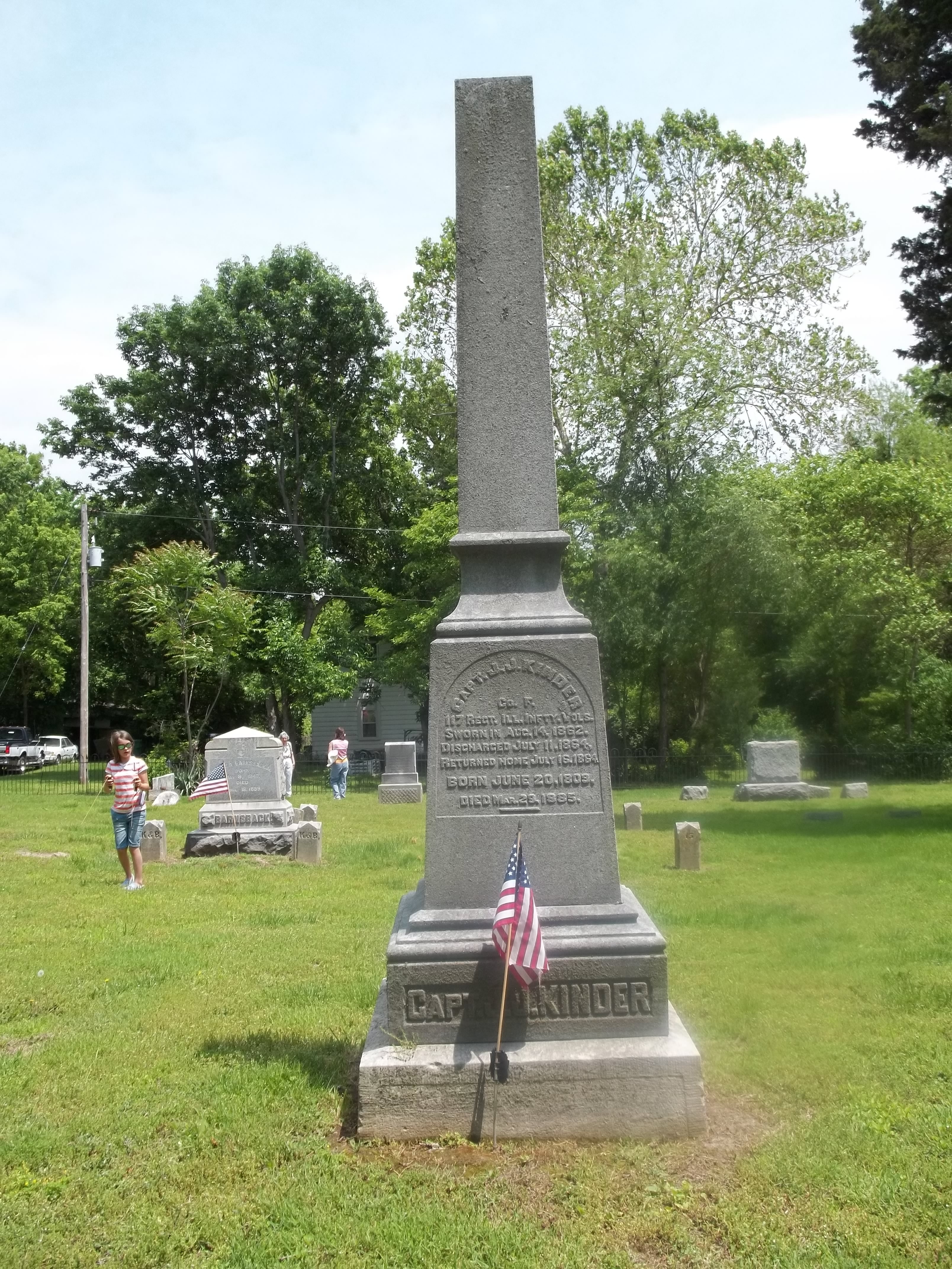 Capt. J. J. Kinder Headstone