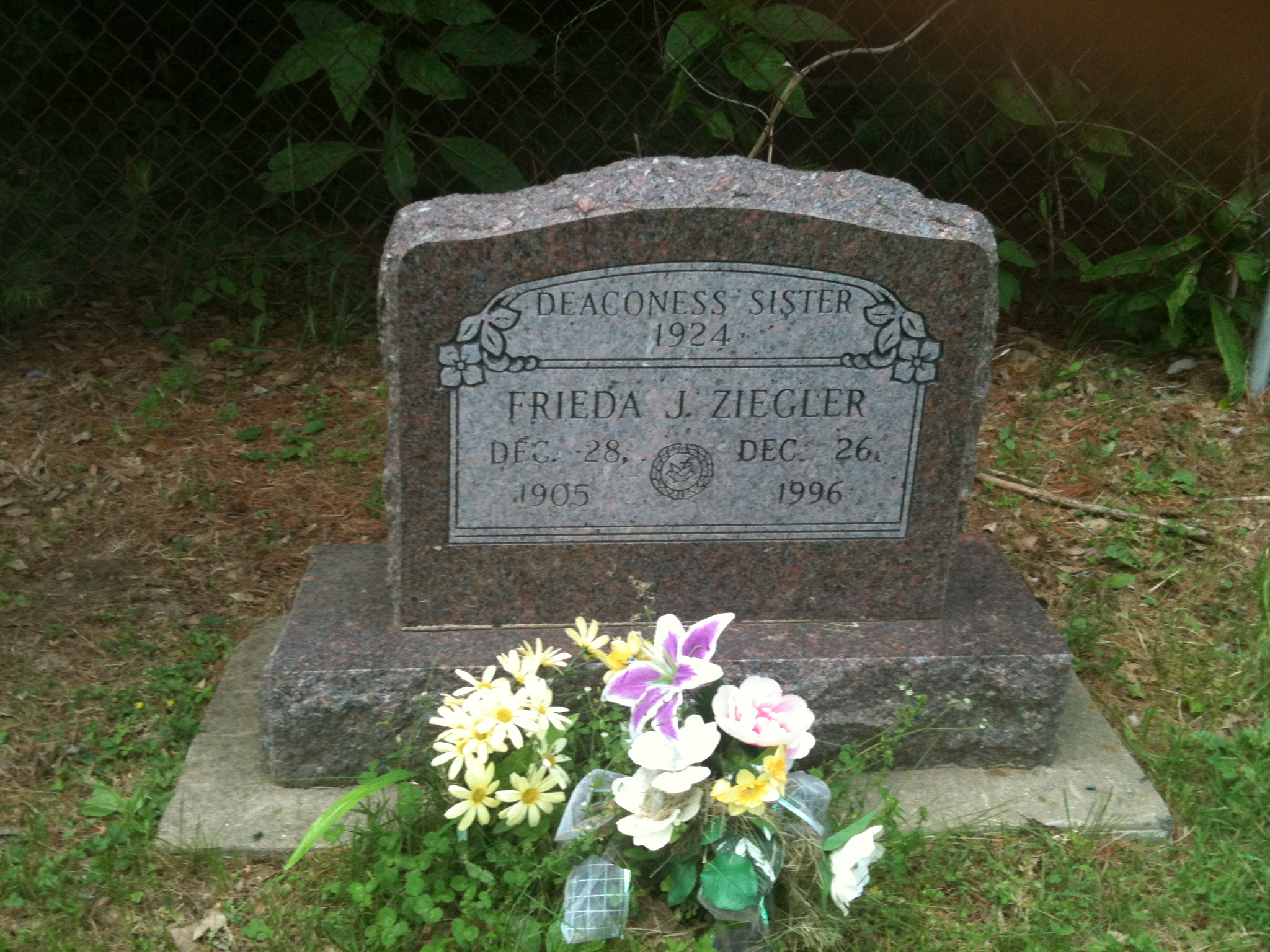 Frieda J. Ziegler Headstone