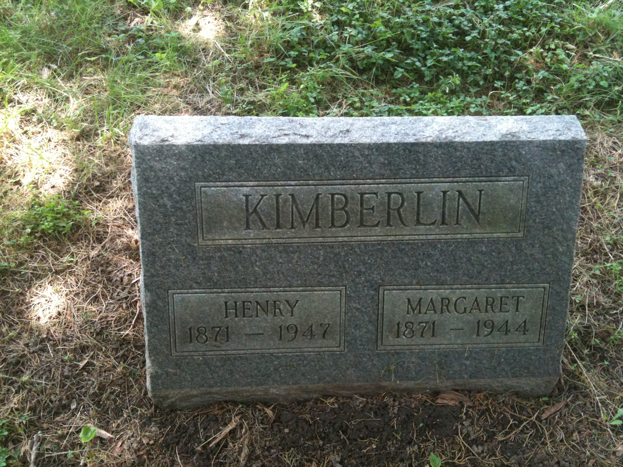 Henry and Margaret Kimberlin Headstone
