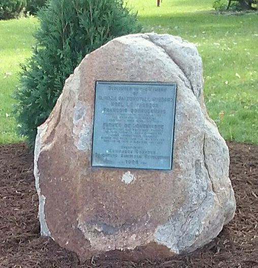 Plaque dedicated to the Village of Bourbonnais