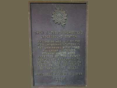 Marker for the Lovejoy Homestead
