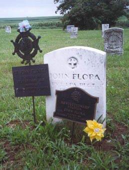 [John Flora Gravestone and Marker]