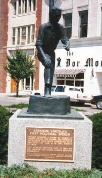 [Site of Abraham Lincoln's First Political Speech]